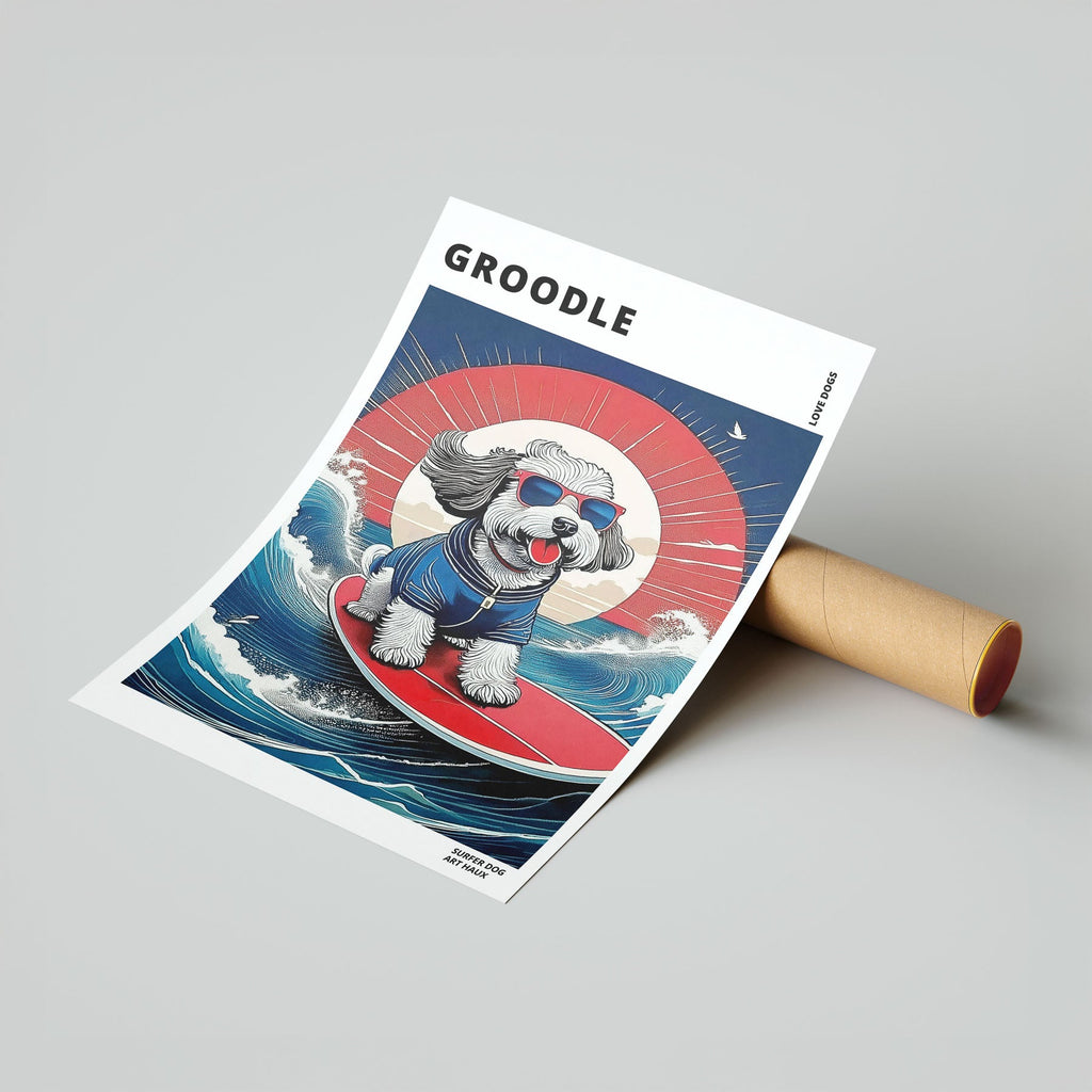 Groodle Hokosai Surfer Dogs 1 image 7