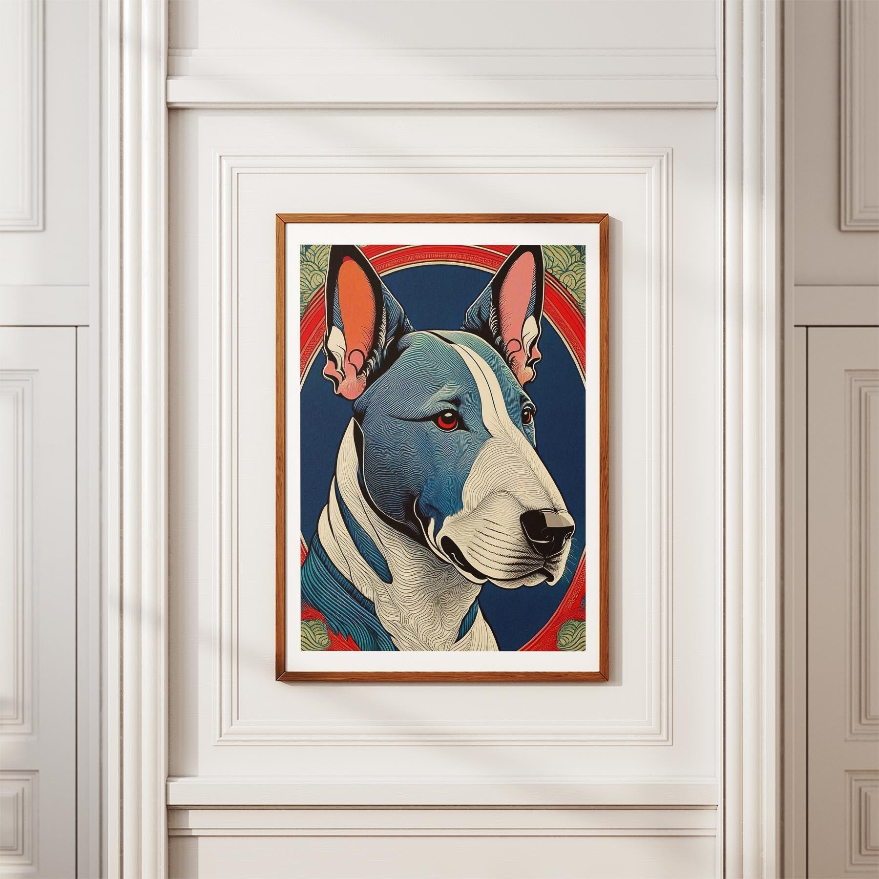 Bull Terrier Hokusai Japanese Inspired Dog Series 3 image 3