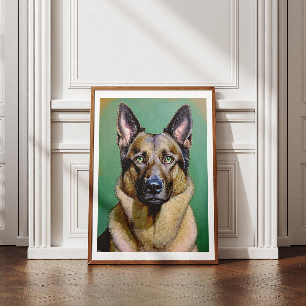 German Shepherd Green Painted Series image 4