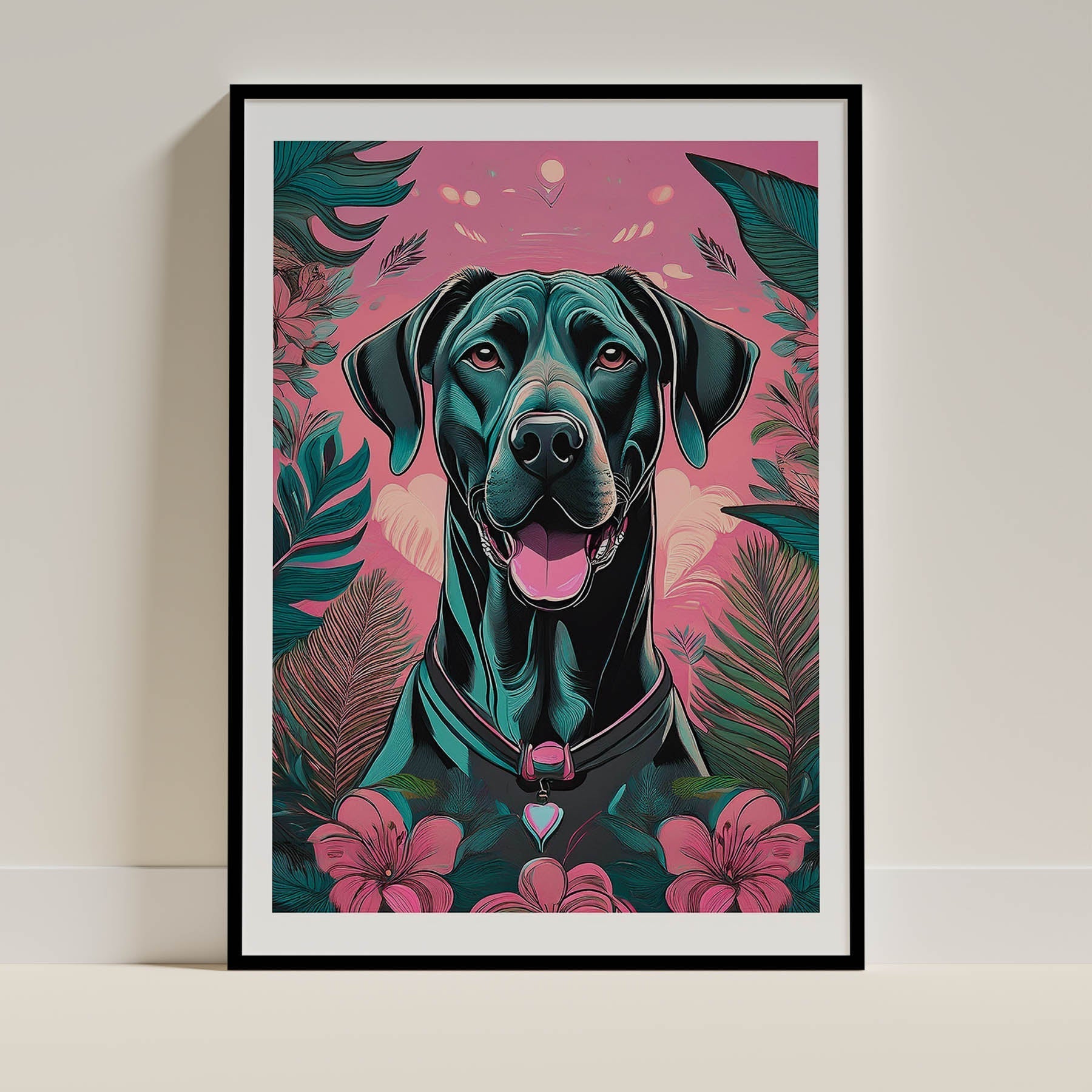 Great Dane Flowery Dog image 0