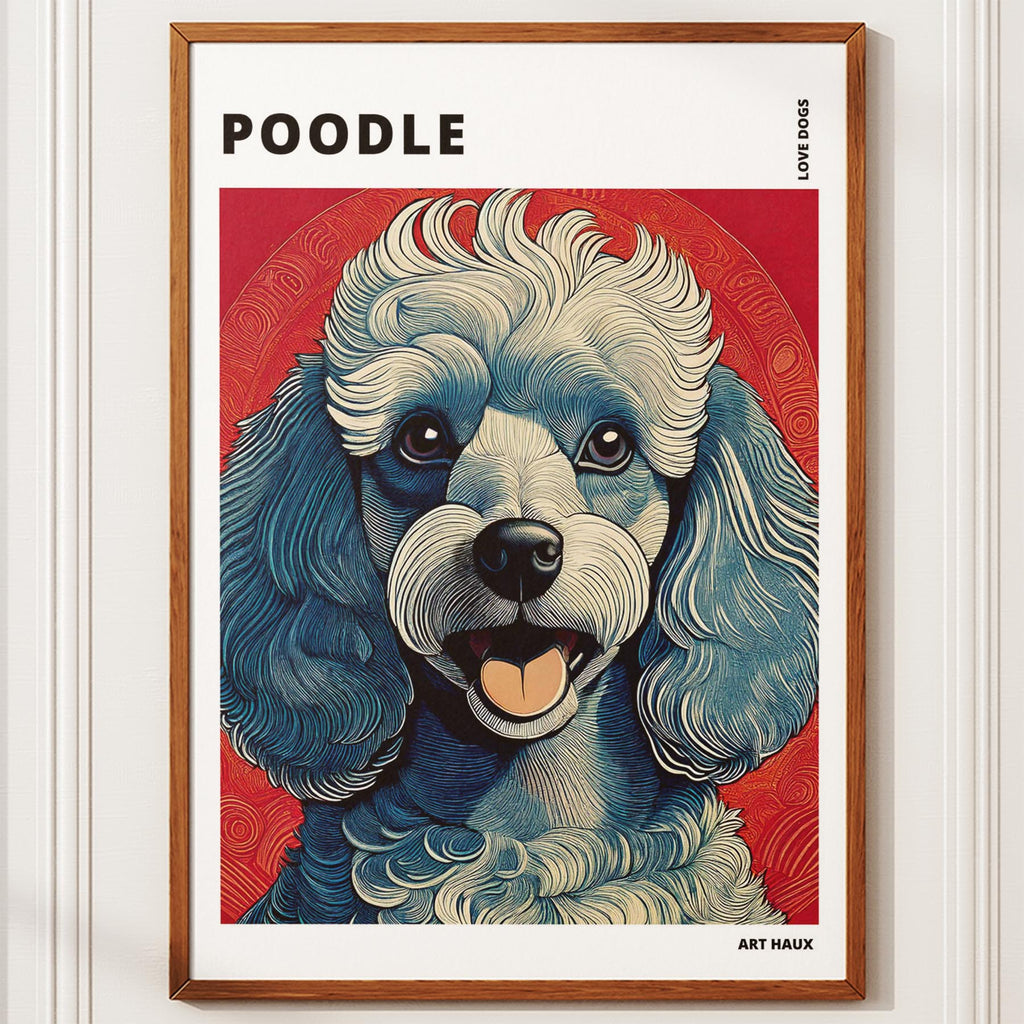 Poodle Hokusai Japanese Inspired Dog Series with Text image 9