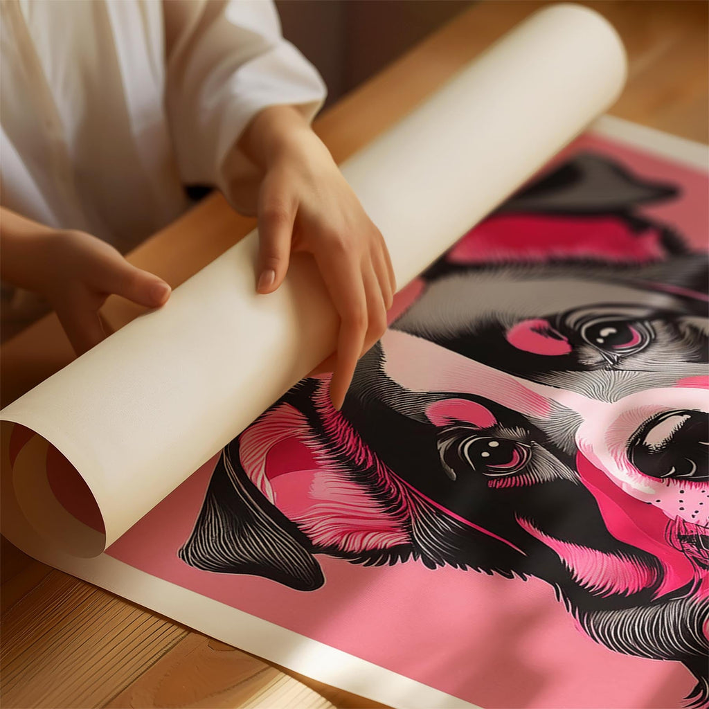 Australian Shepherd Pink and Black Dog Series 1 image 1