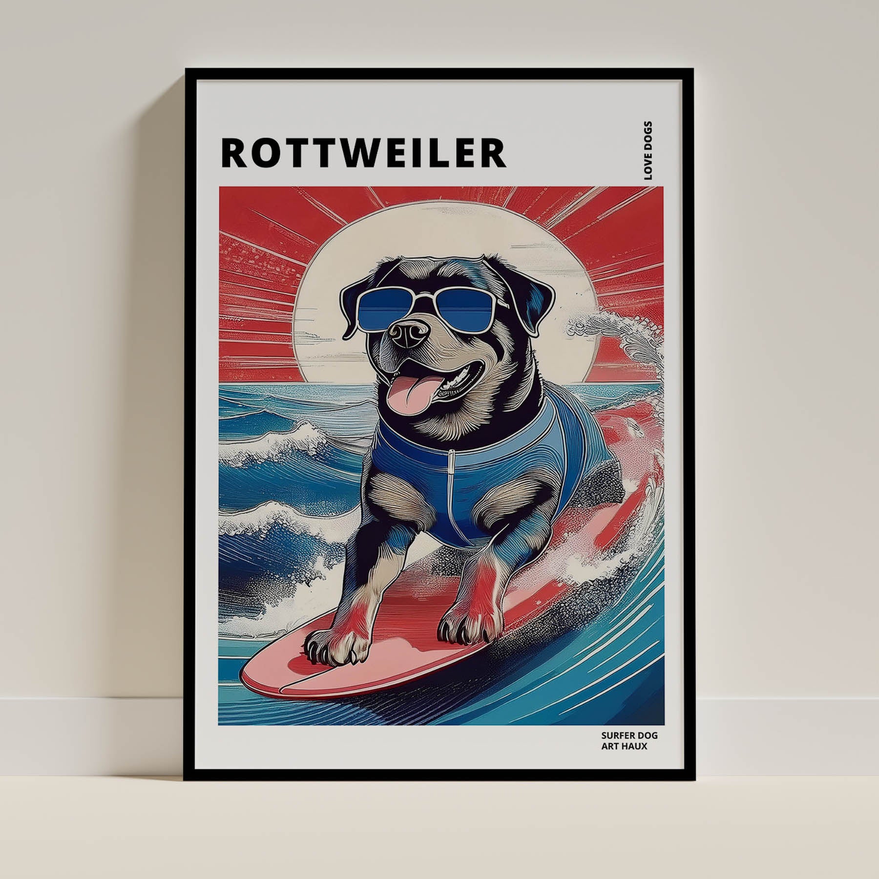 Rottweiler Hokosai Surfer Dogs 1 image 0
