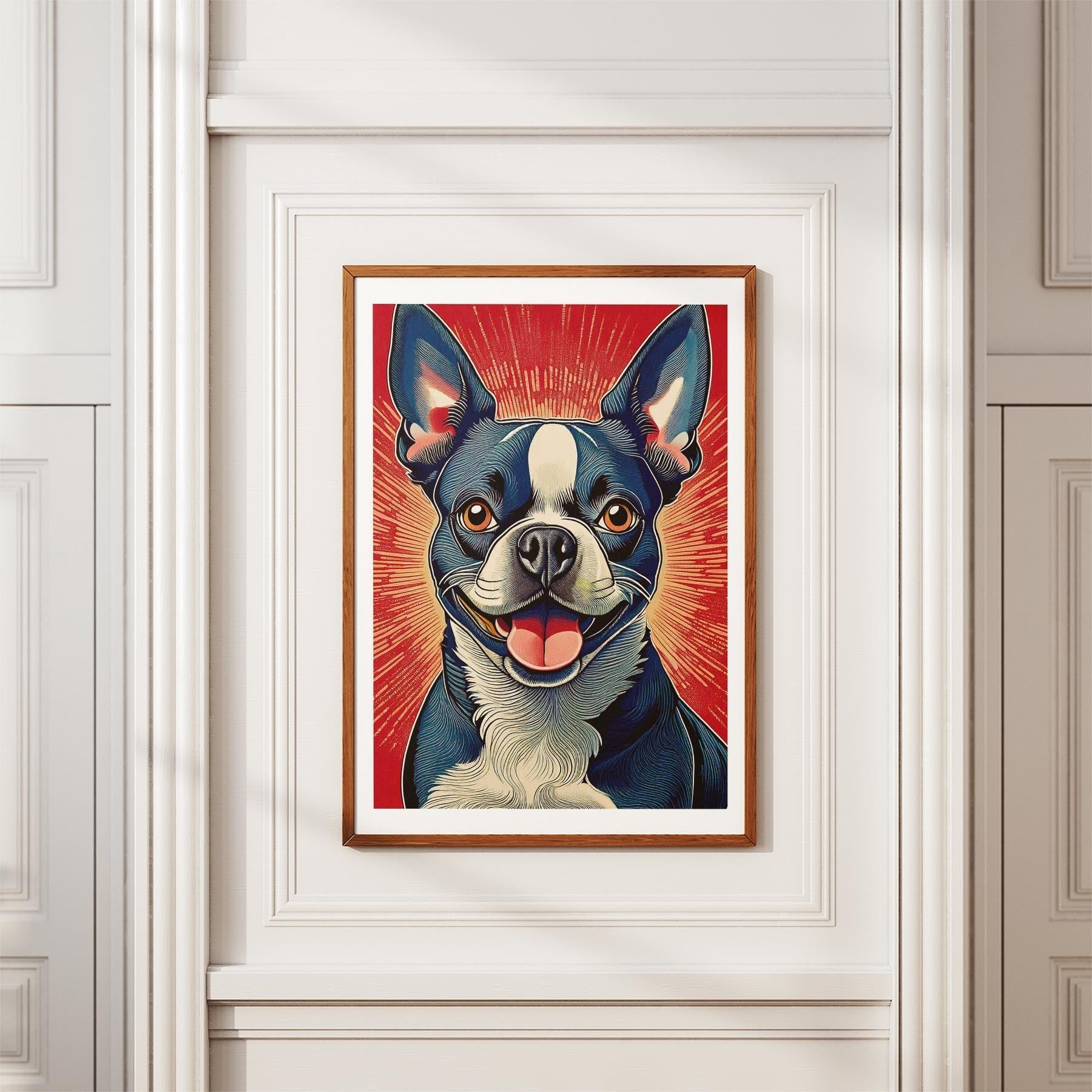 Boston Terrier Hokusai Japanese Inspired Dog Series image 3