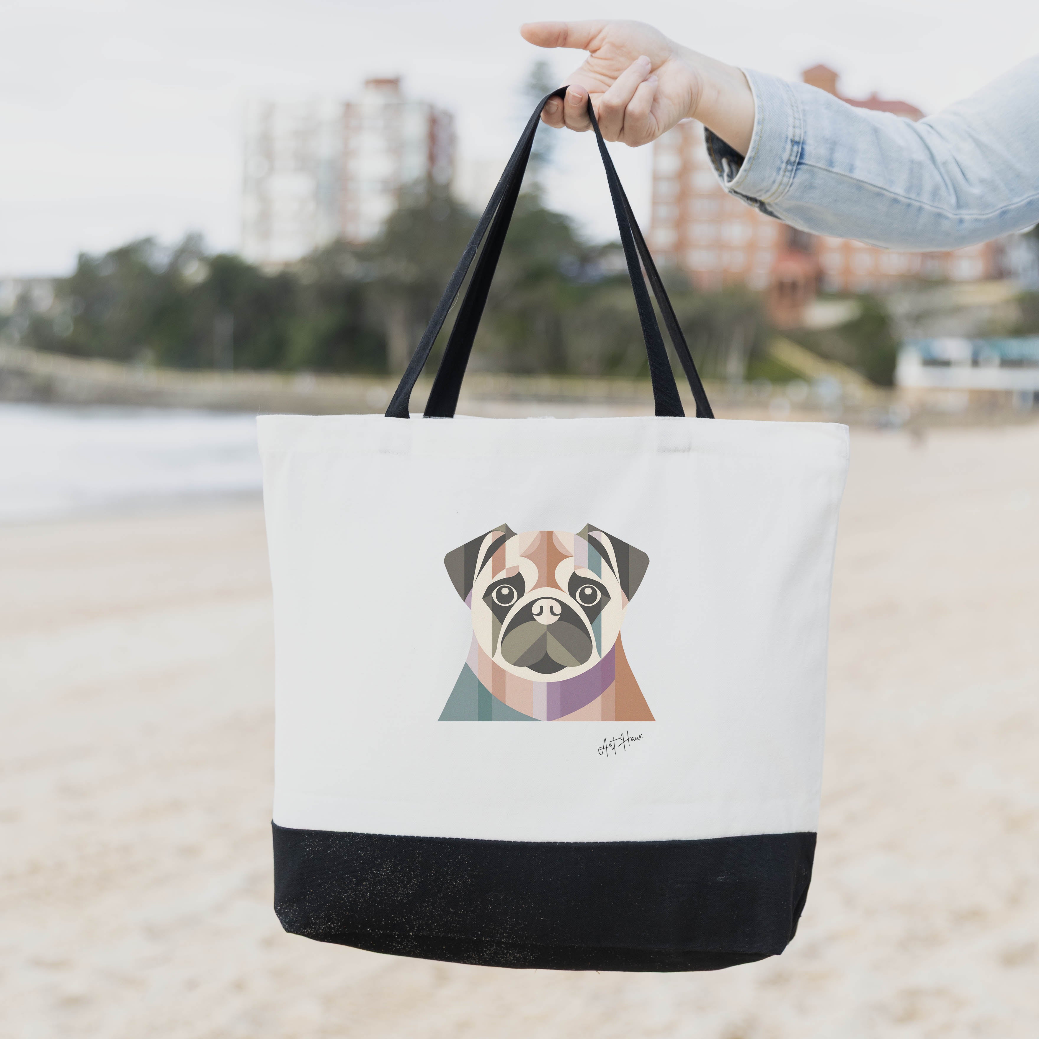 Pug Vintage Chic Graphic Bag image 1