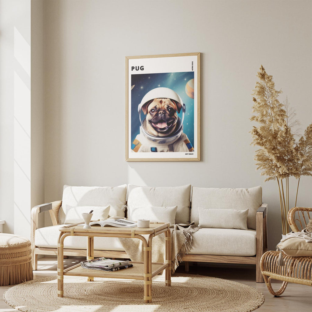 Pug Astronaut Dog Series with Text Astro Dog image 2