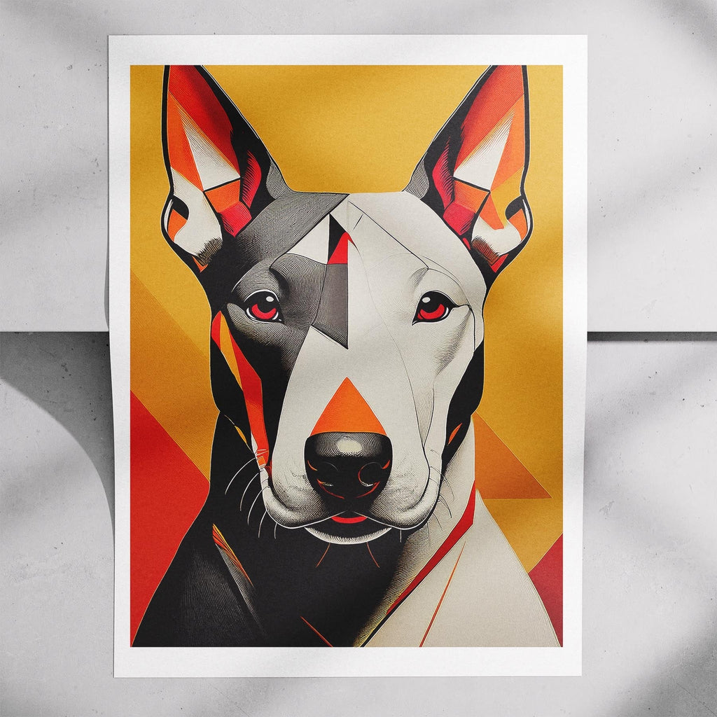 Bull Terrier Geometric Orange Series image 7