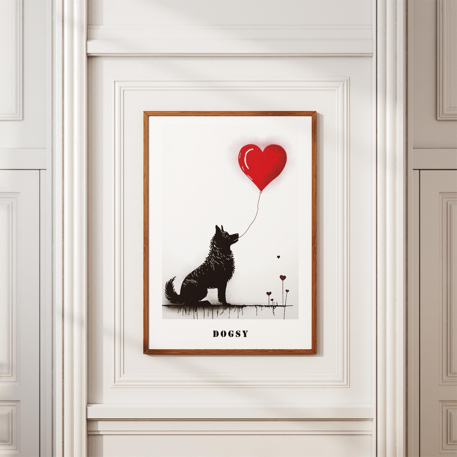 German Spitz DOGSY Series inspired by the Art of Banksy with text Dogsy image 3