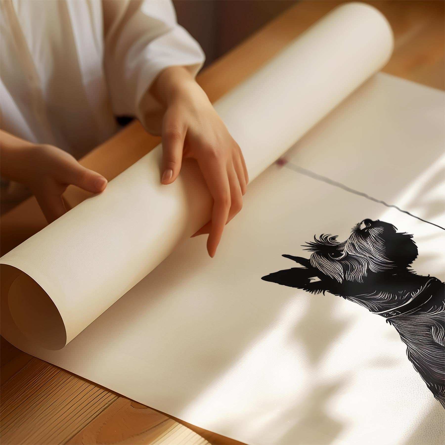 Scottish Terrier DOGSY Series inspired by the Art of Banksy with text Dogsy image 1