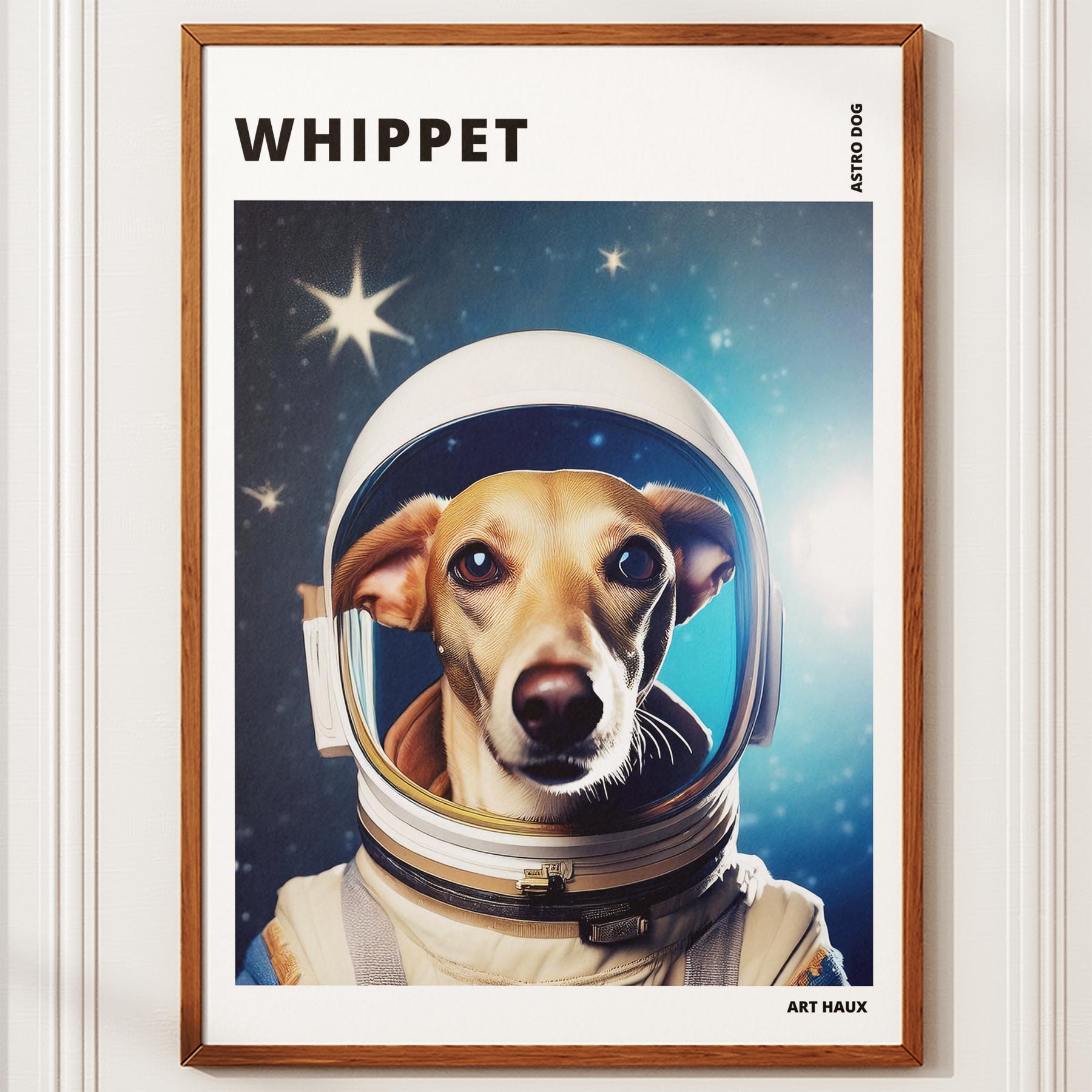 Whippet Astronaut Dog Series with Text Astro Dog image 11