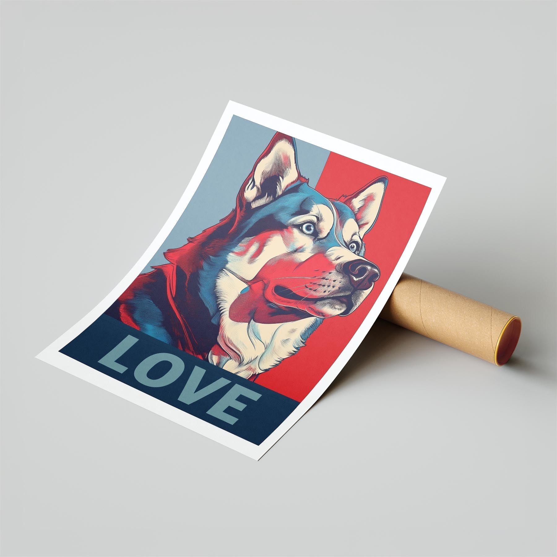 Siberian Husky LOVE Series Inspired by the Obama Poster image 6