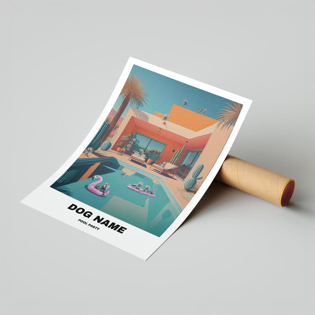 Weimaraner Custom Pool Party WITH TEXT image 6