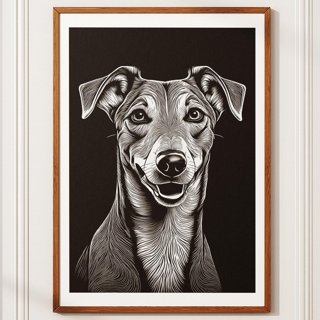 Greyhound Line Dog Series in Black and White image 10