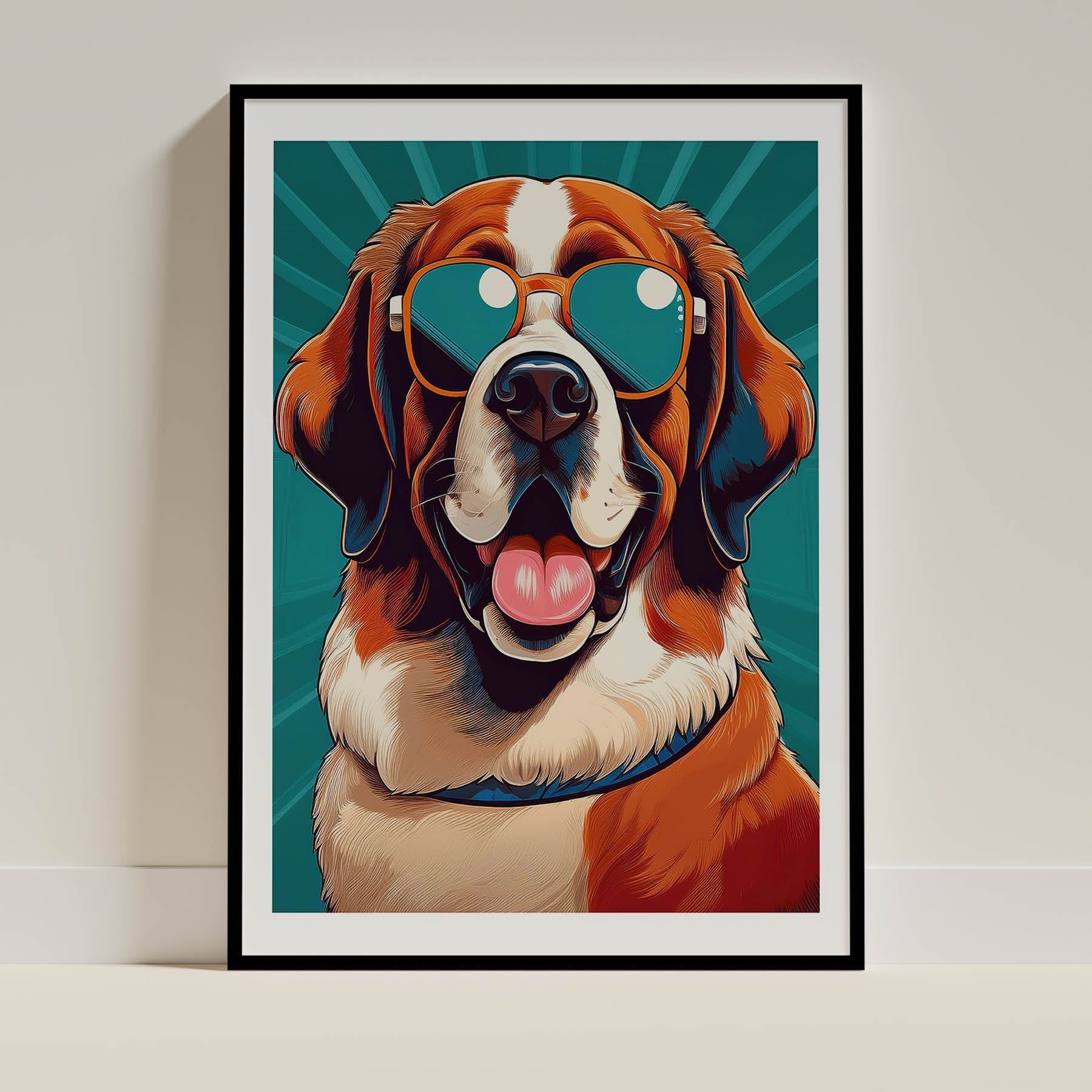 Saint Bernard In Colourful Sunnies 1 image 0