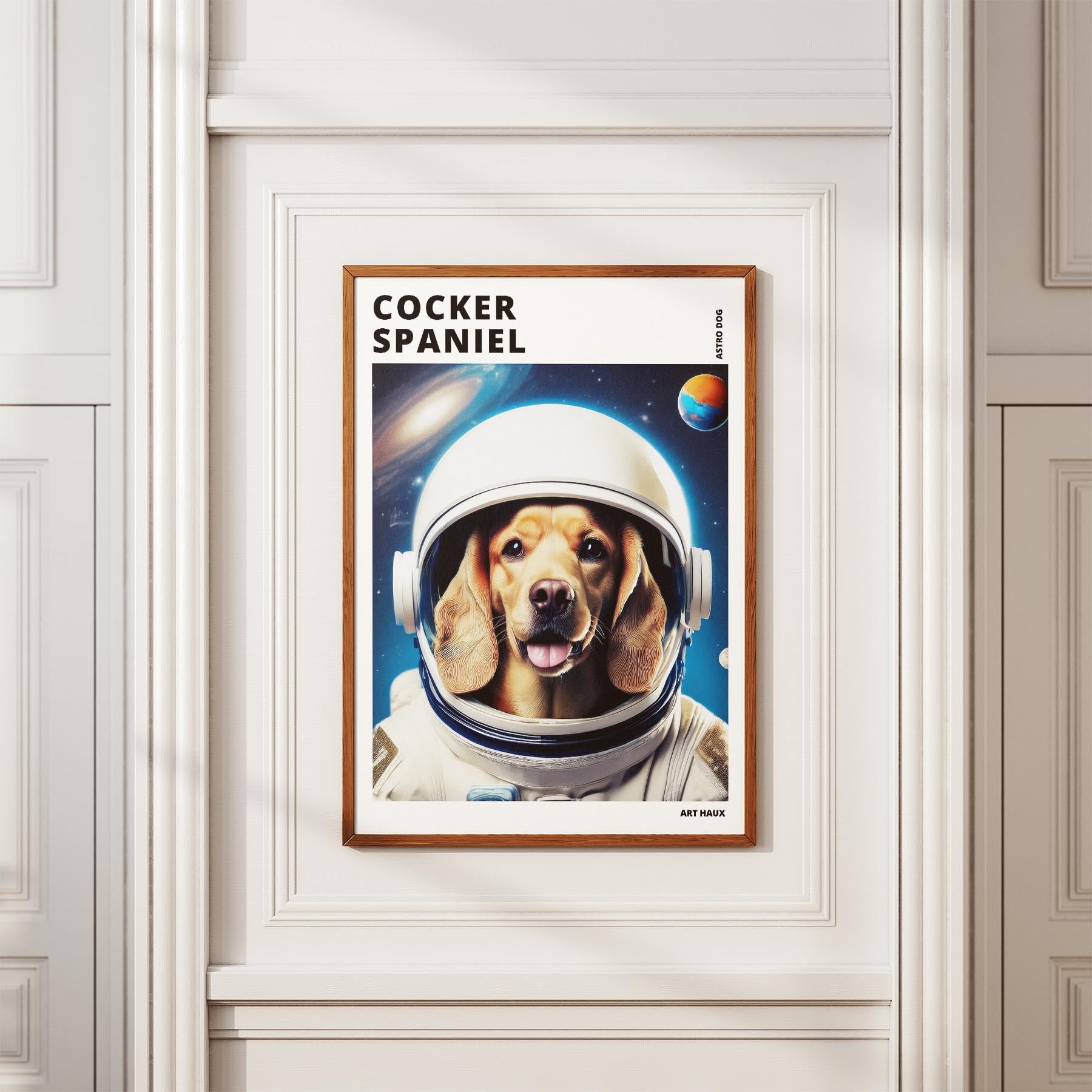 Cocker Spaniel Astronaut Dog Series with Text Astro Dog image 3
