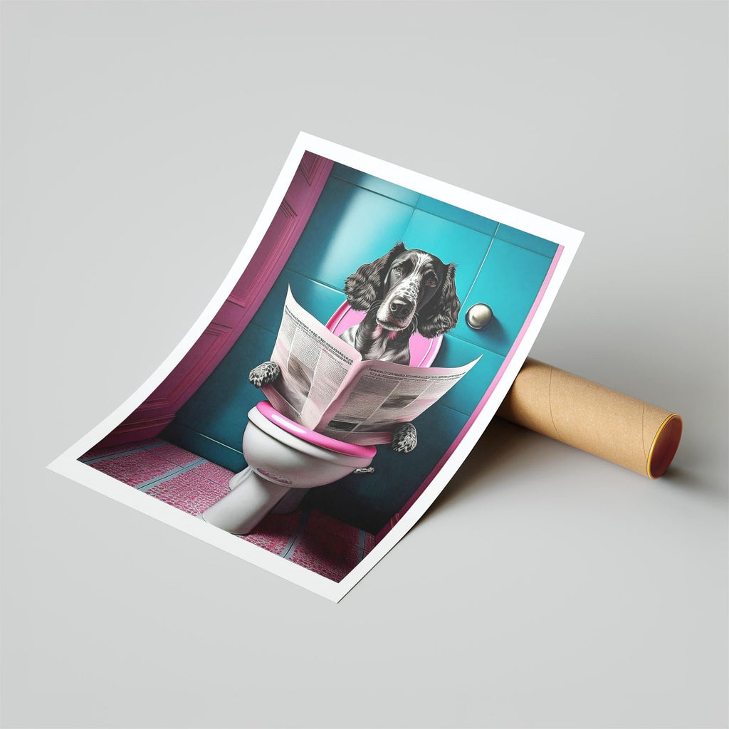 English Setter Toilet Dogs PInk and Turquise image 6