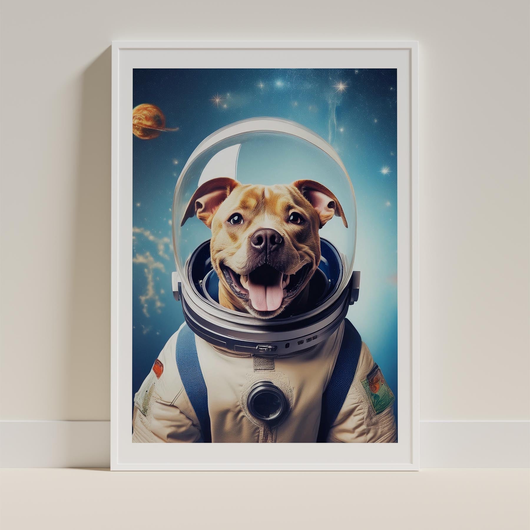 Staffordshire Bull Terrier Astronaut Dog Series image 9