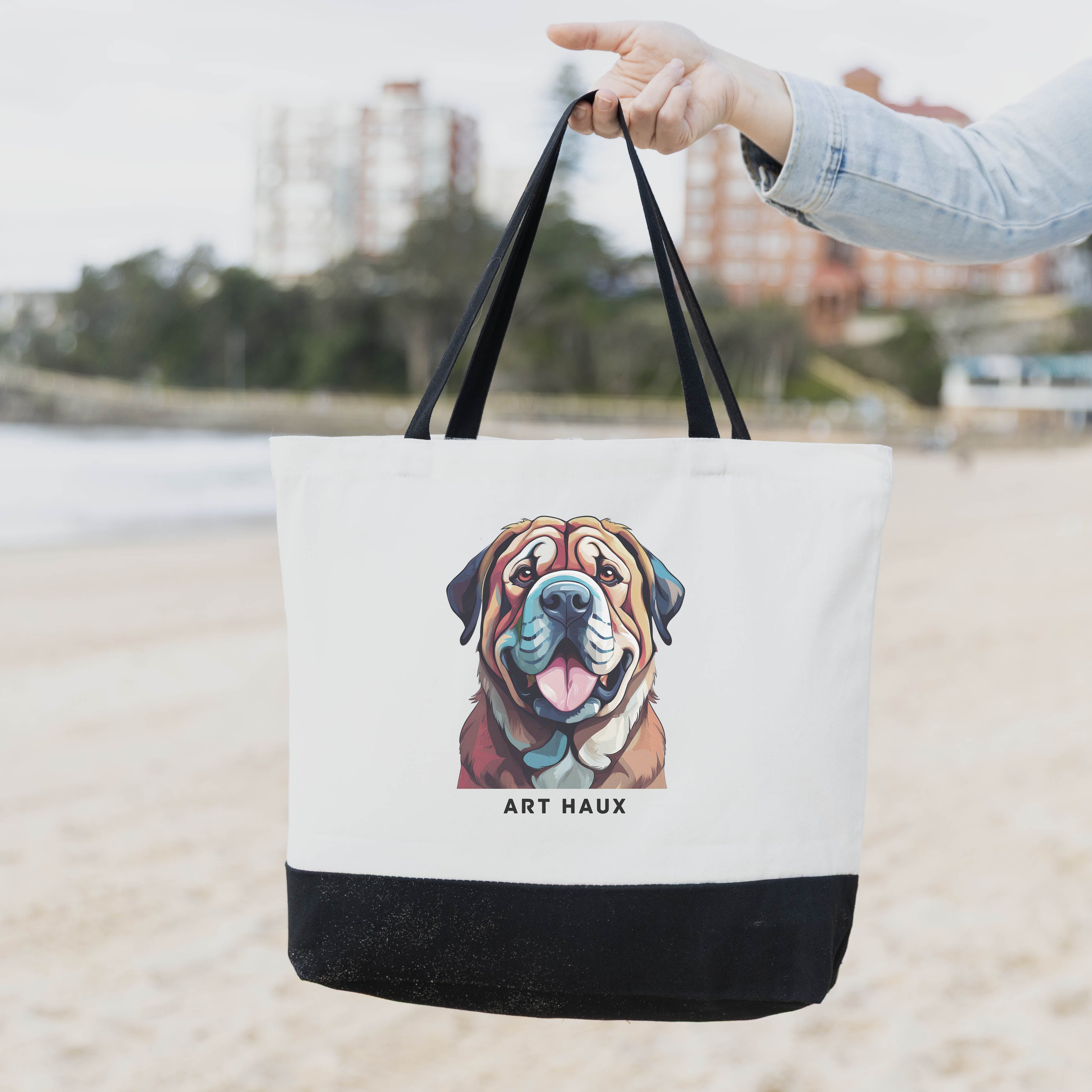 Shar Pei Chic Graphic Art Bag image 1