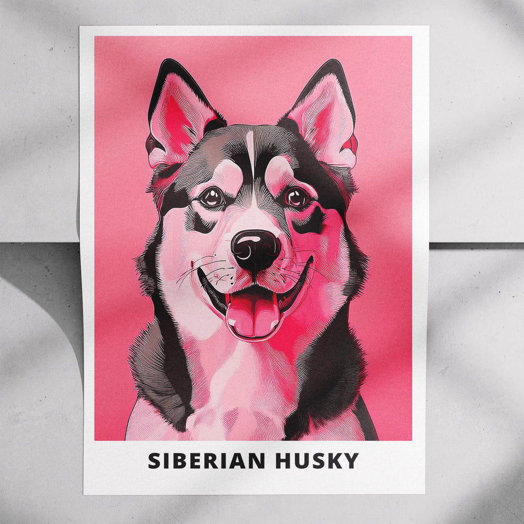 Siberian Husky Pink and Black Dog Series 1 image 7