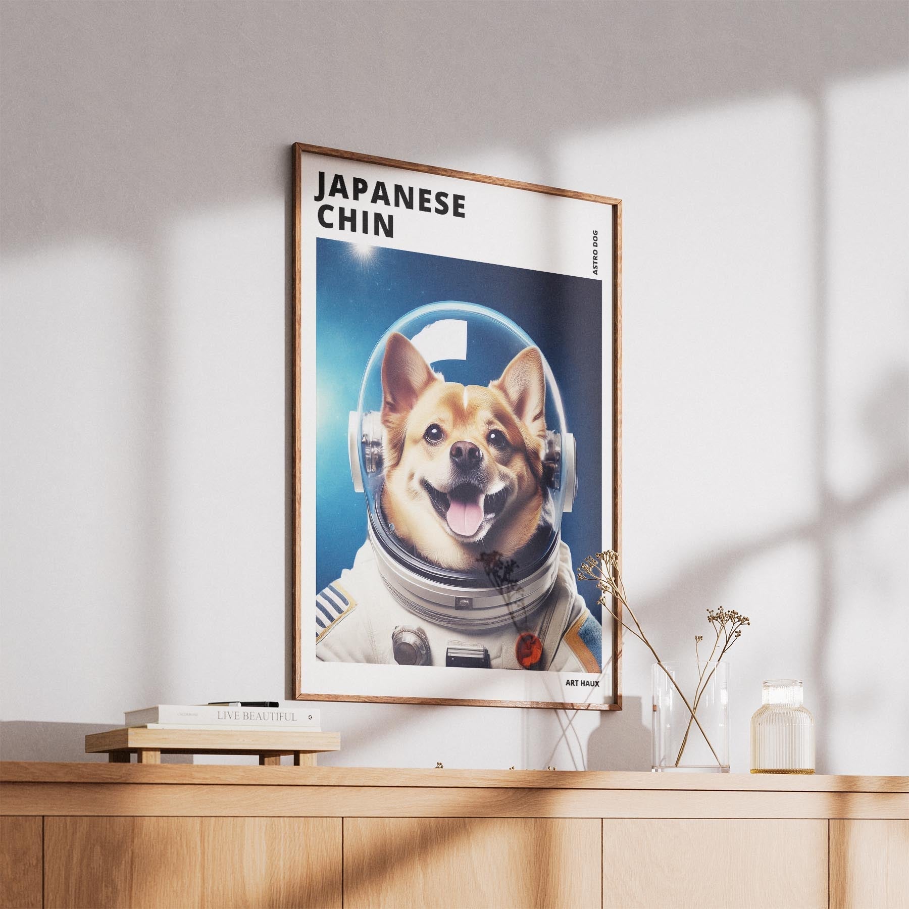 Japanese Chin Astronaut Dog Series with Text Astro Dog image 5