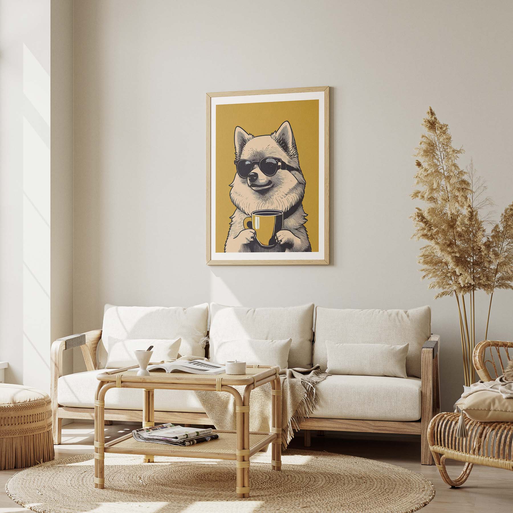 Pomeranian Chillin Coffee Dog image 1