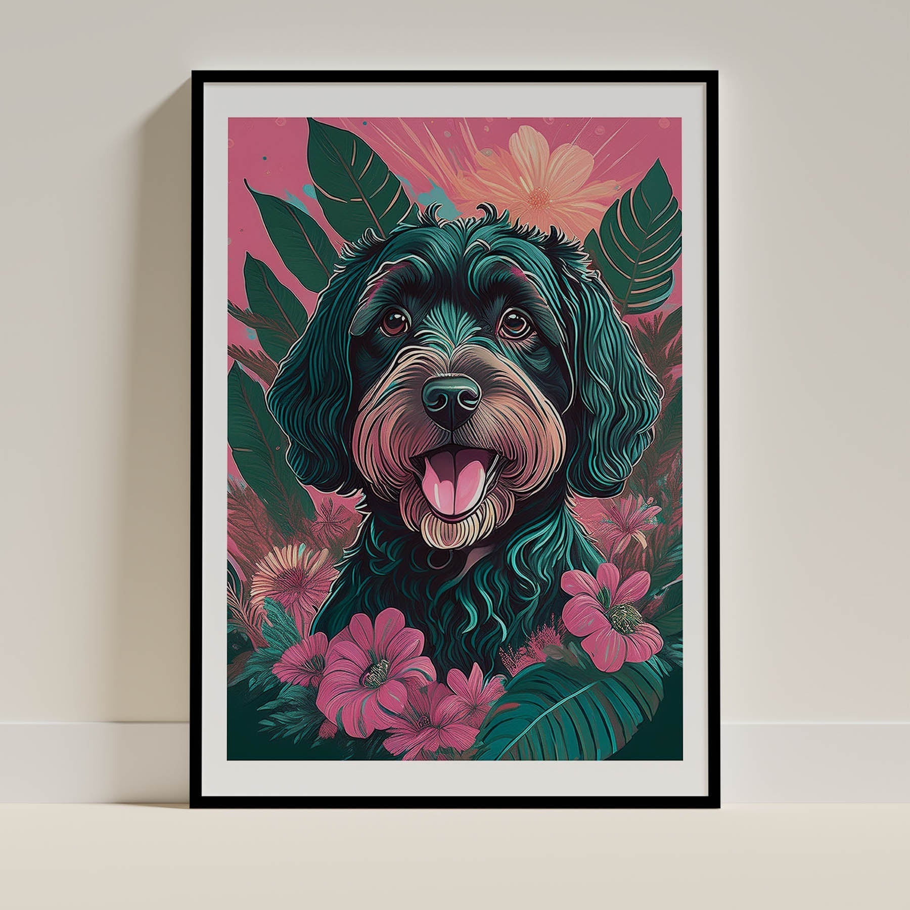 Irish Doodle Flowery Dog image 0