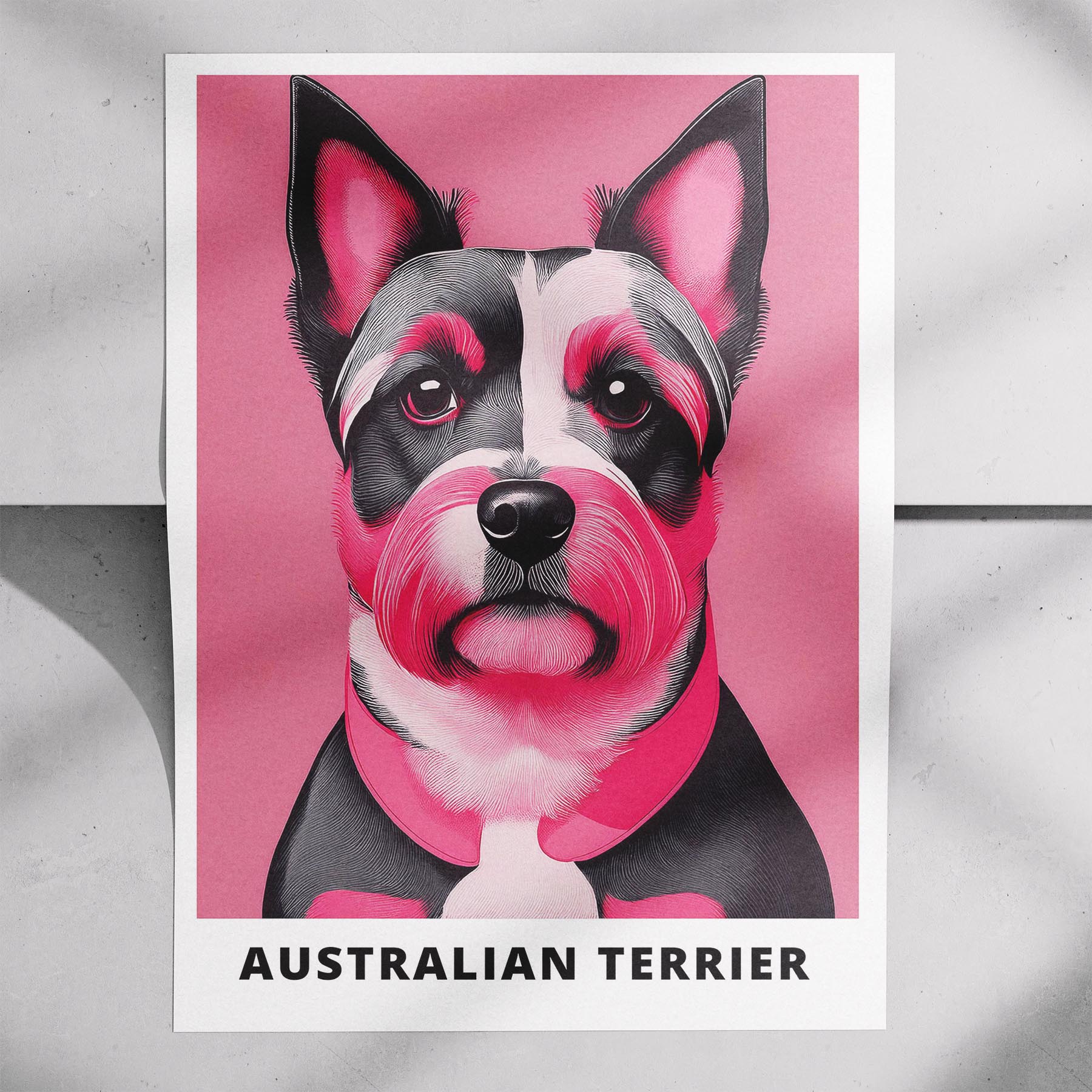 Australian Terrier Pink and Black Dog Series 1 image 7