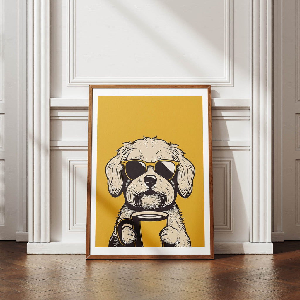 Maltese Chillin Coffee Dog image 4