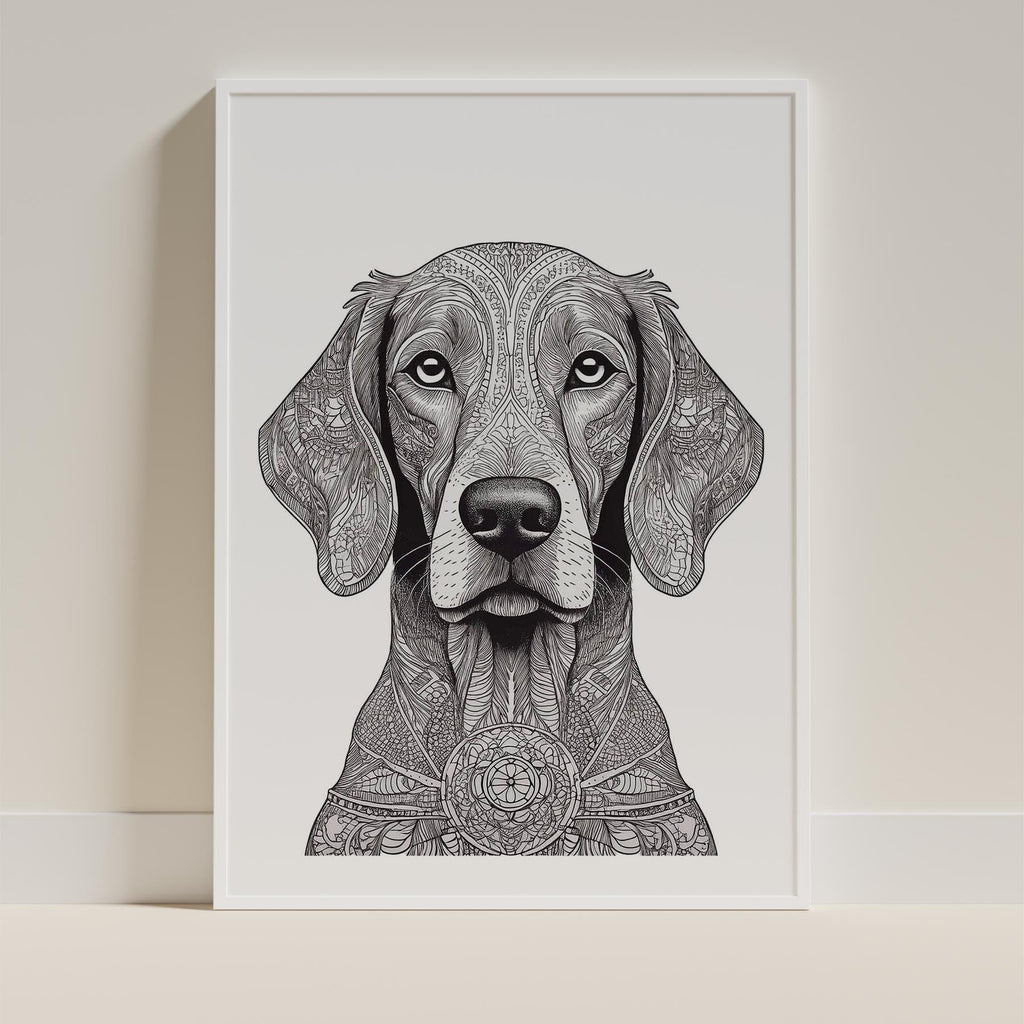 Irish Setter Mandala Black and White Dog Series image 9
