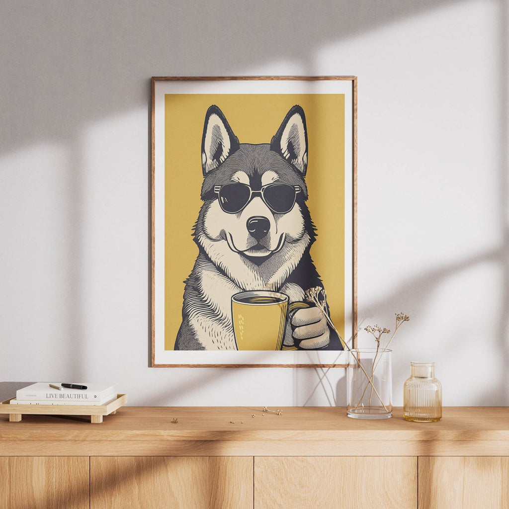 Alaskan Malamute Chillin Coffee Dog image 8