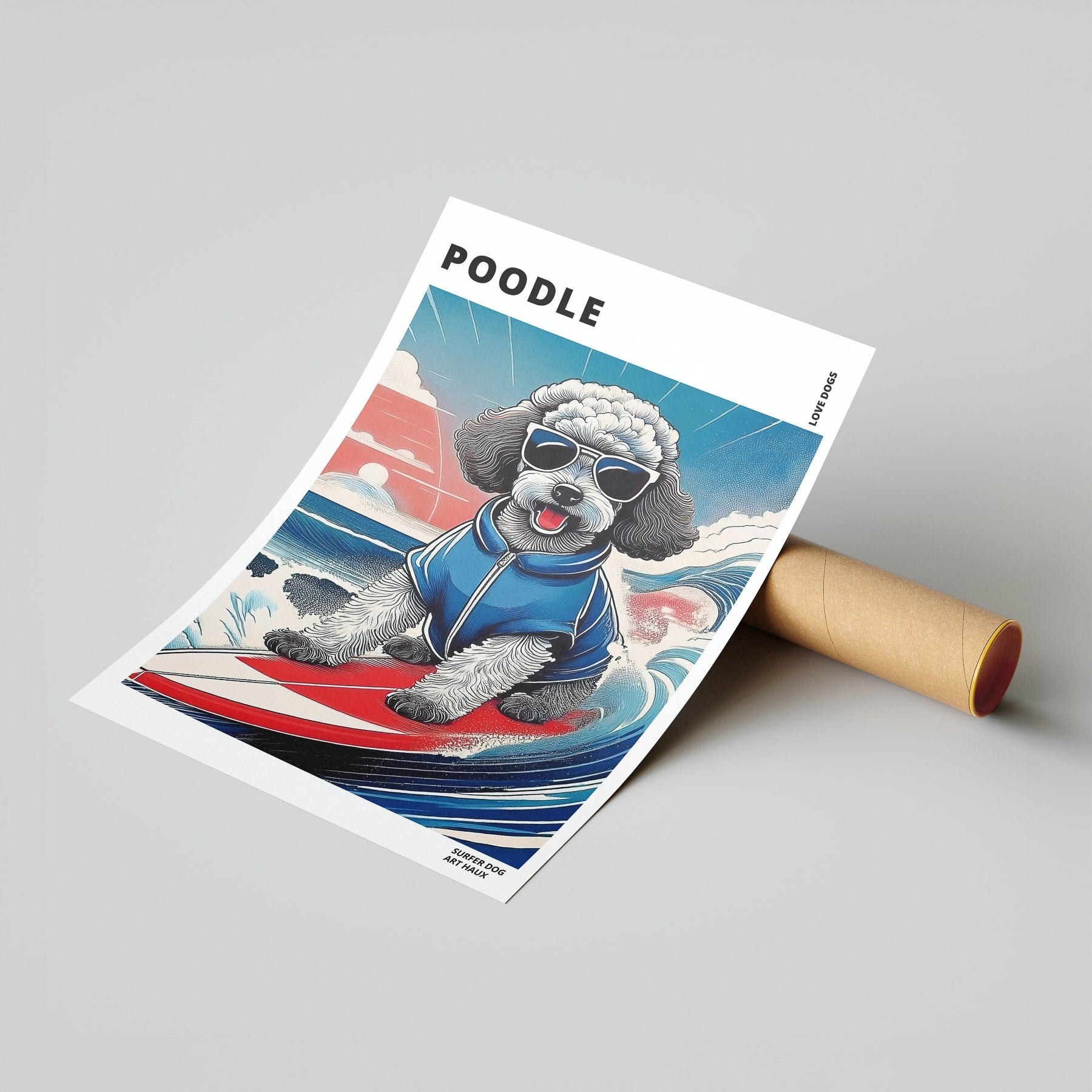 Poodle Hokosai Surfer Dogs 1 image 7
