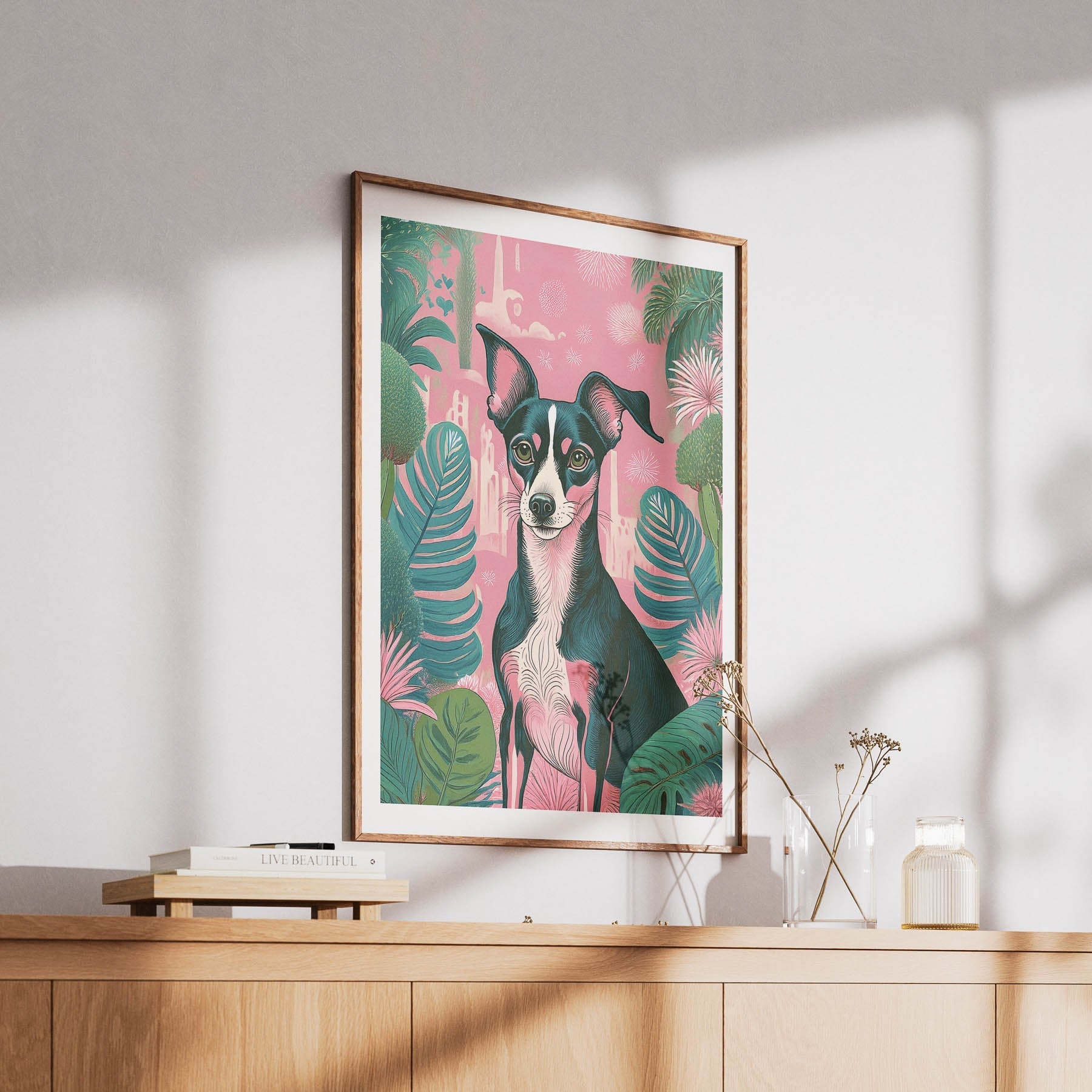 Whippet Flowery Dog image 6