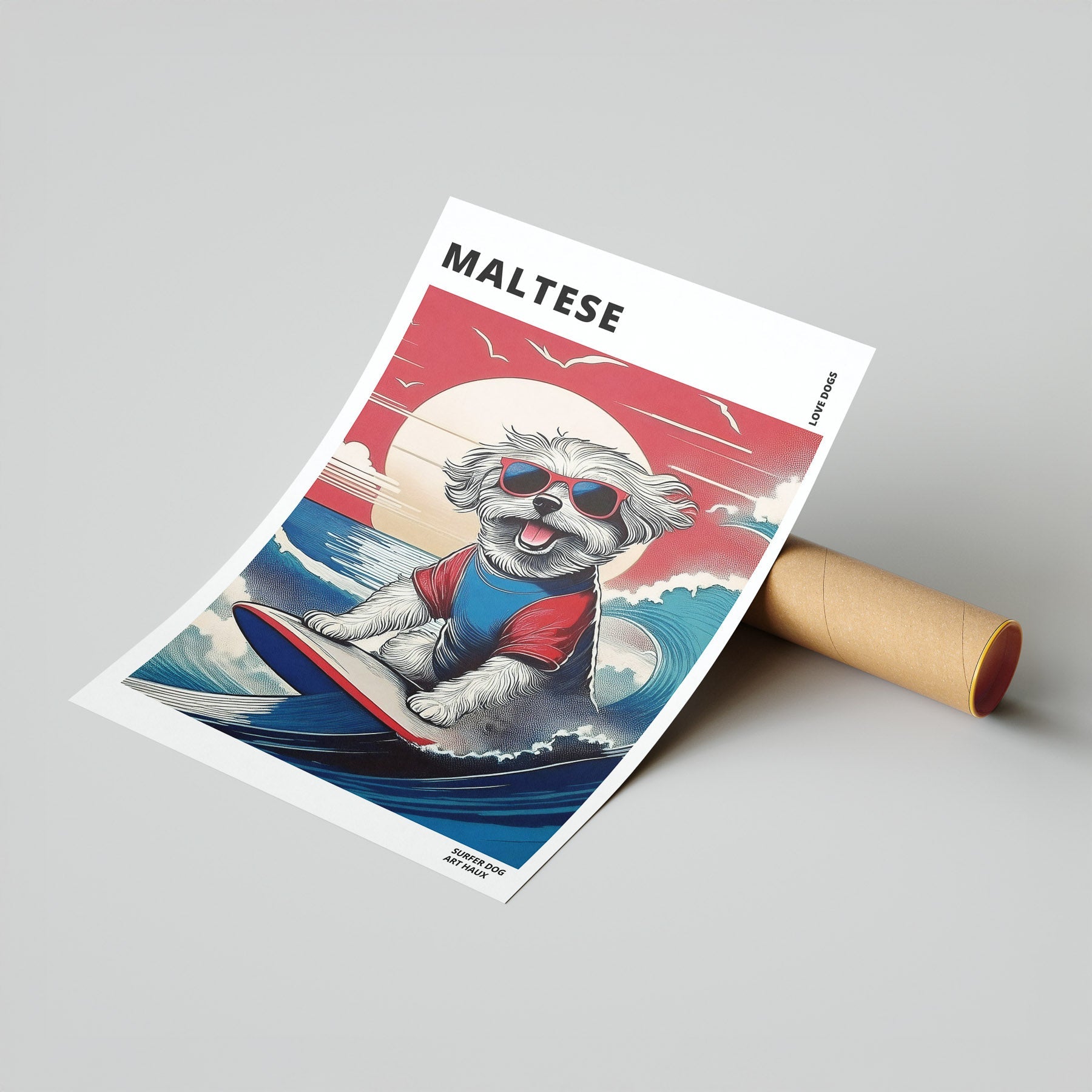 Maltese Hokosai Surfer Dogs 2 image 7