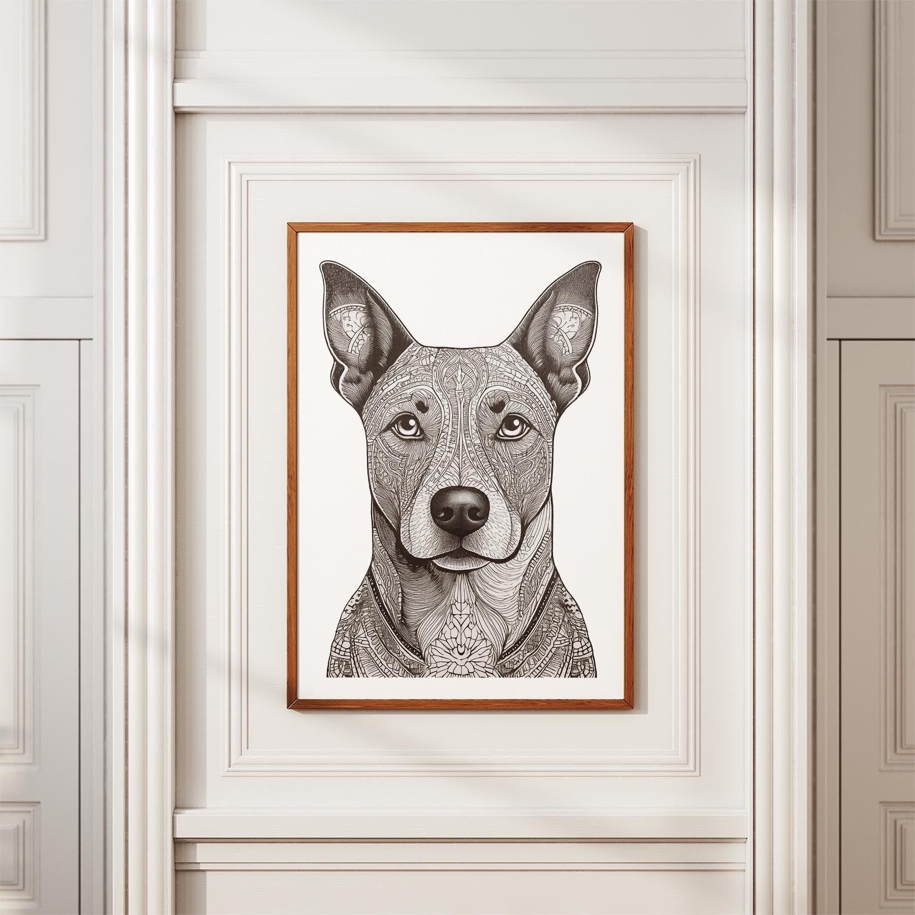 Cattle Dog Mandala Black and White Dog Series image 3