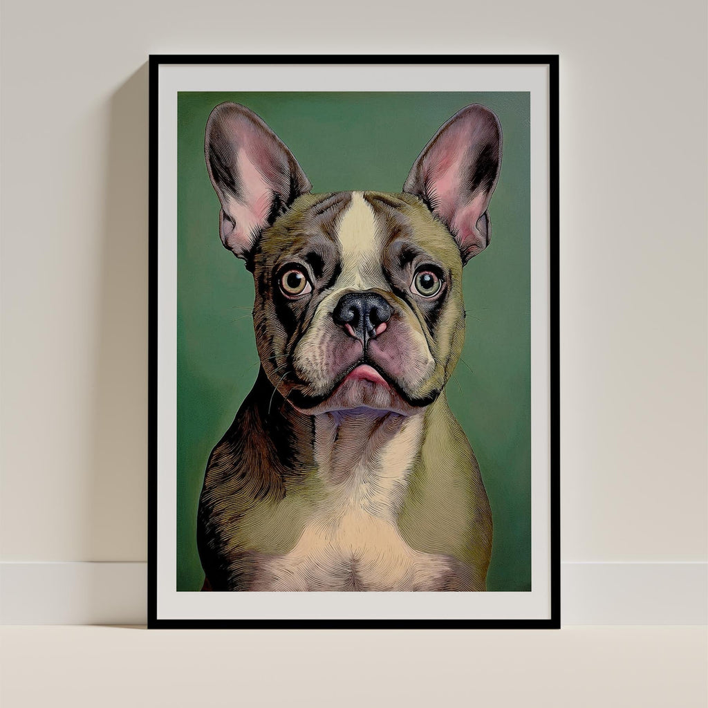 French Bulldog Green Painted Series image 0