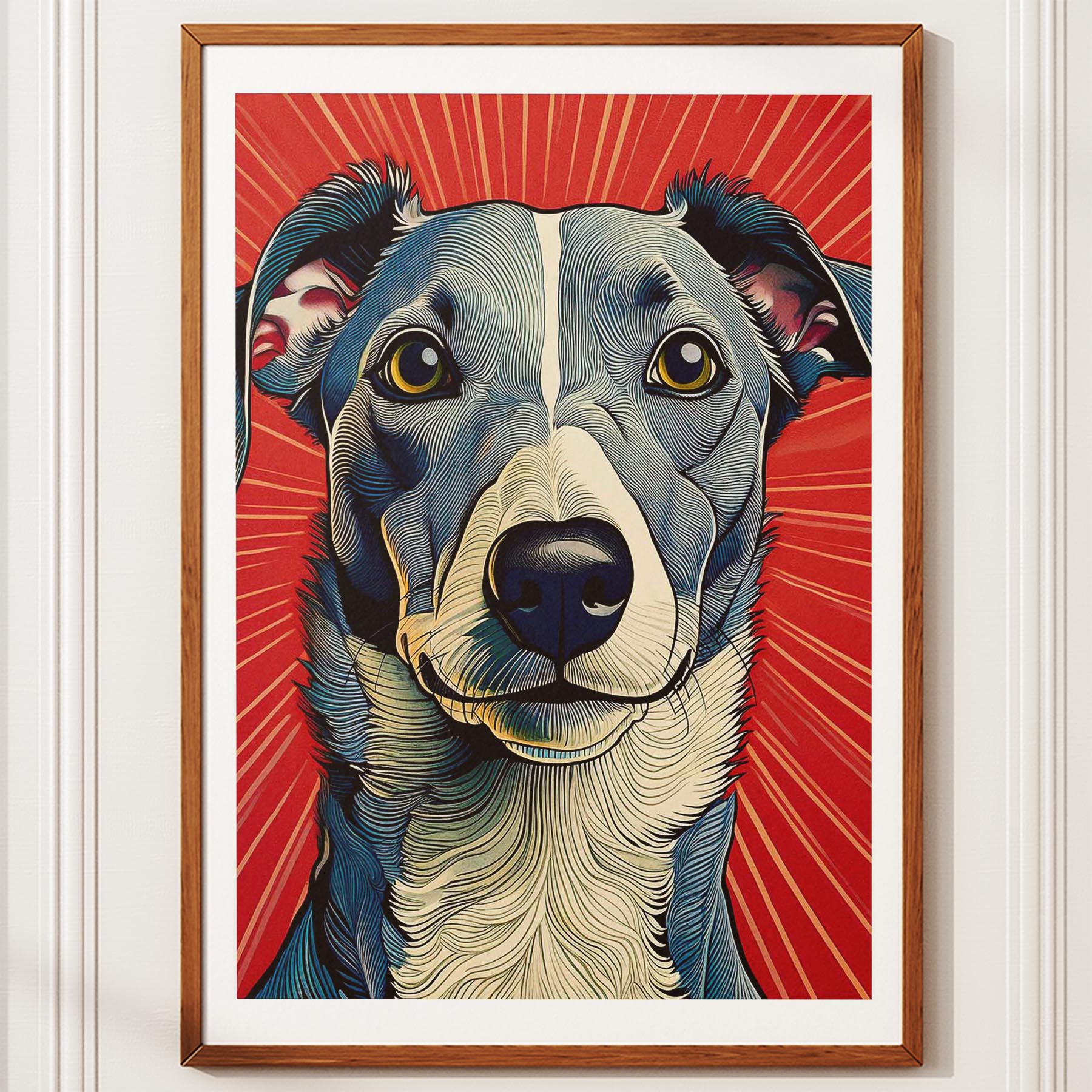 Whippet Hokusai Japanese Inspired Dog Series image 10
