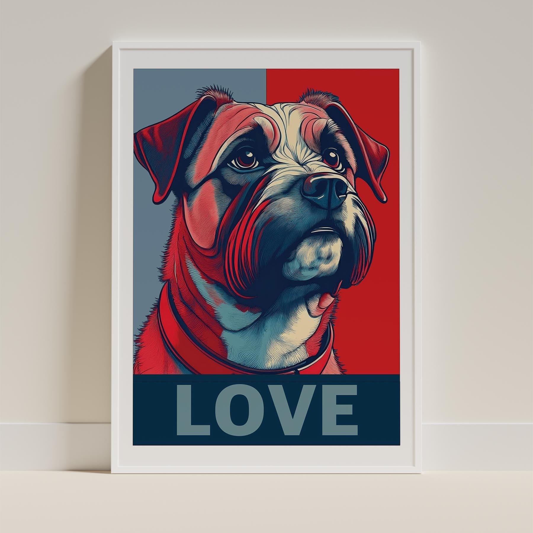Border Terrier LOVE Series Inspired by the Obama Poster image 9