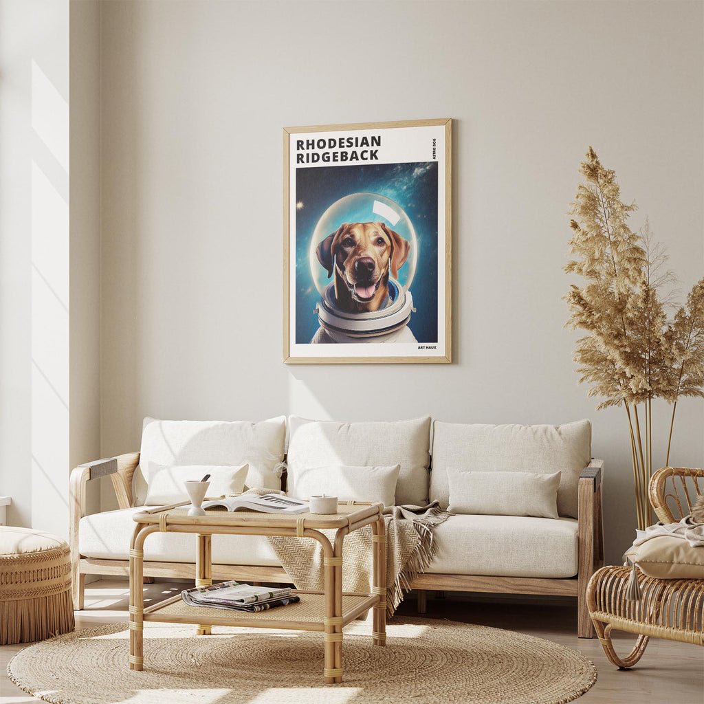Rhoedesian Ridgeback Astronaut Dog Series with Text Astro Dog image 2
