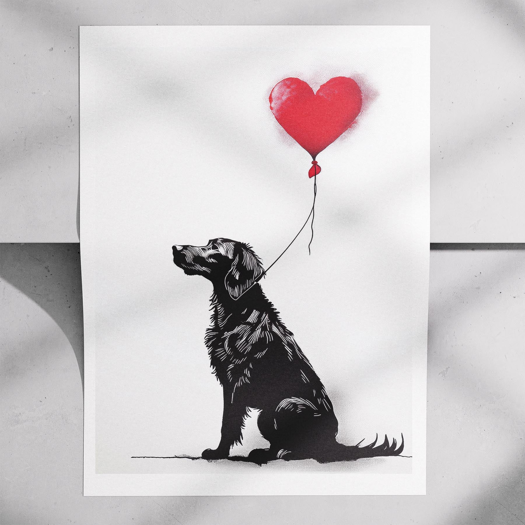 Curly Coated Retriever DOGSY Series inspired by the Art of Banksy image 7