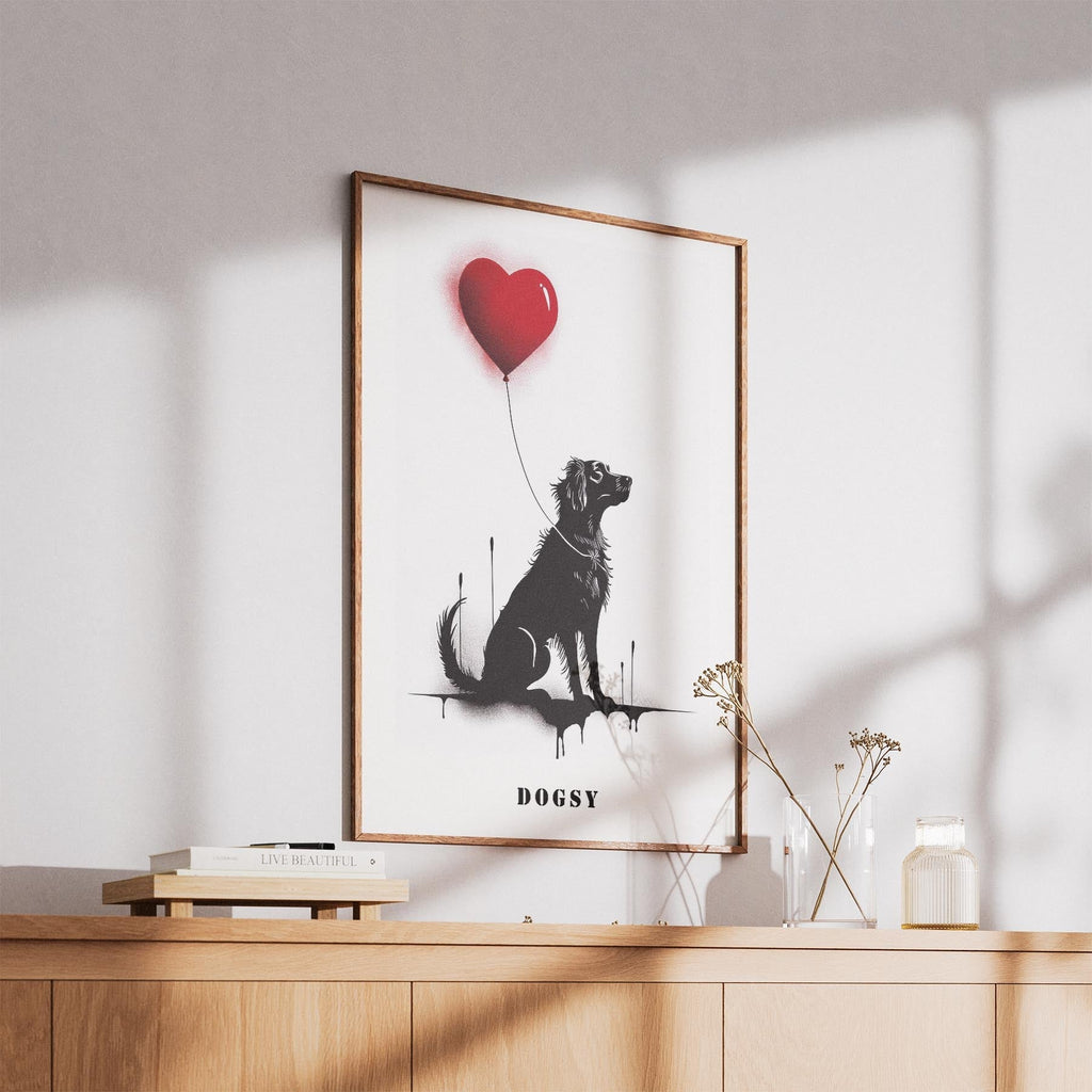 Afghan DOGSY Series inspired by the Art of Banksy with text Dogsy image 5