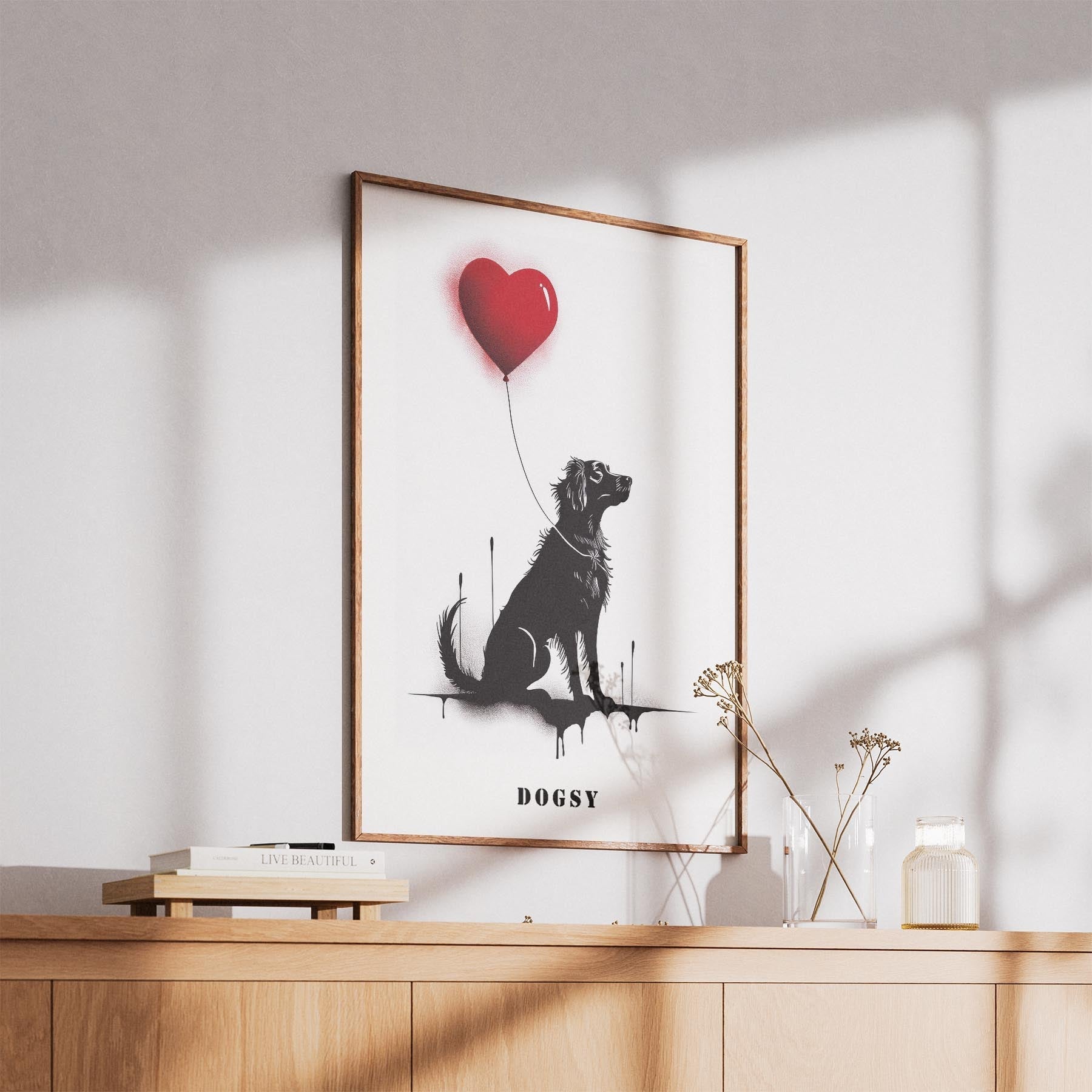 Afghan DOGSY Series inspired by the Art of Banksy with text Dogsy image 5