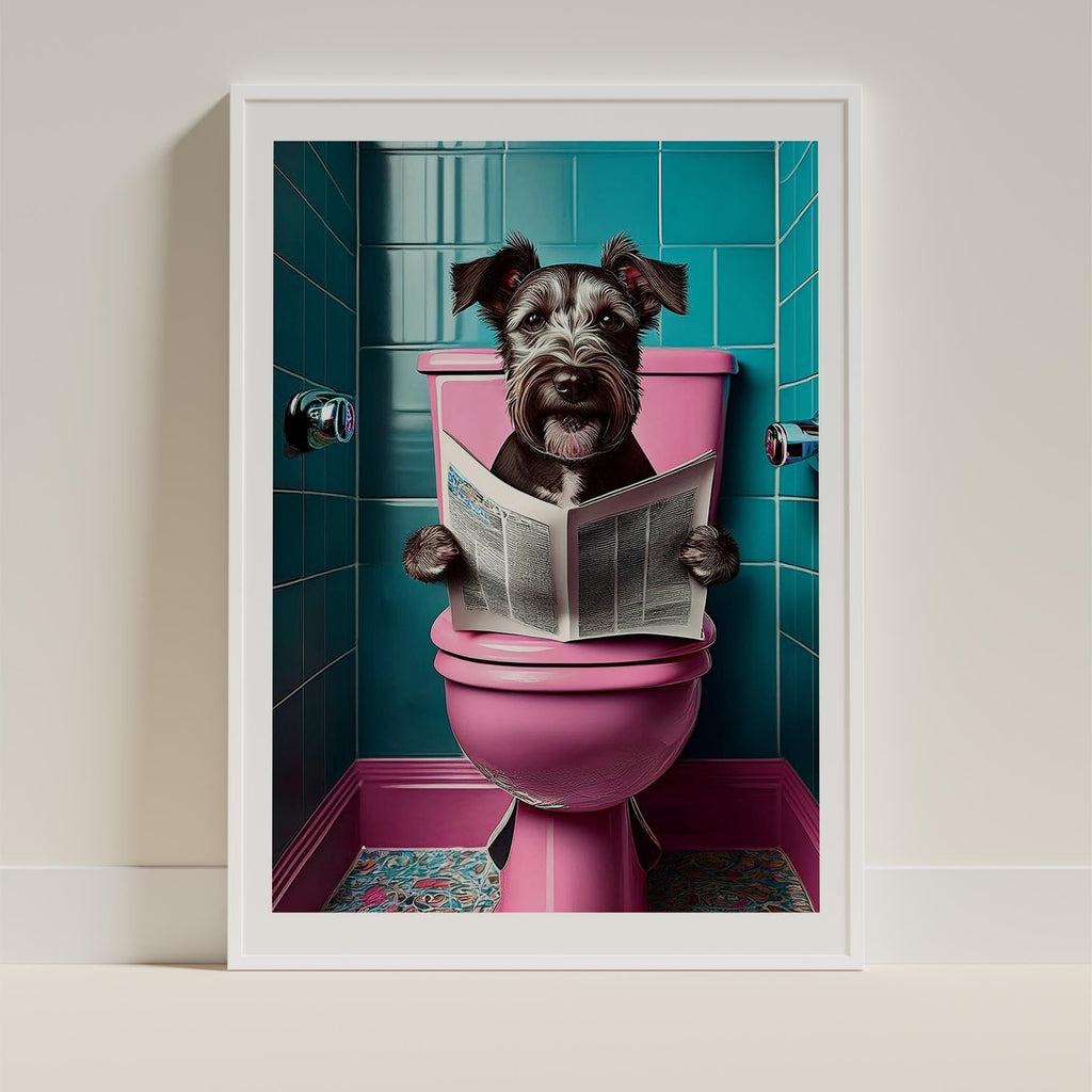 Irish Terrier Toilet Dogs PInk and Turquise image 9