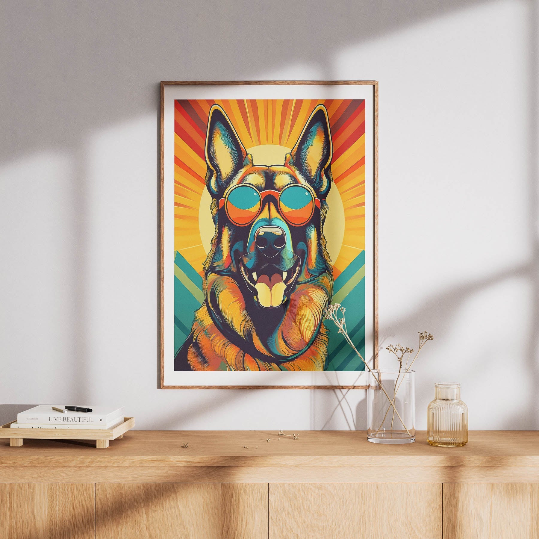 German Shepherd Dog In Colourful Sunnies 10 image 8