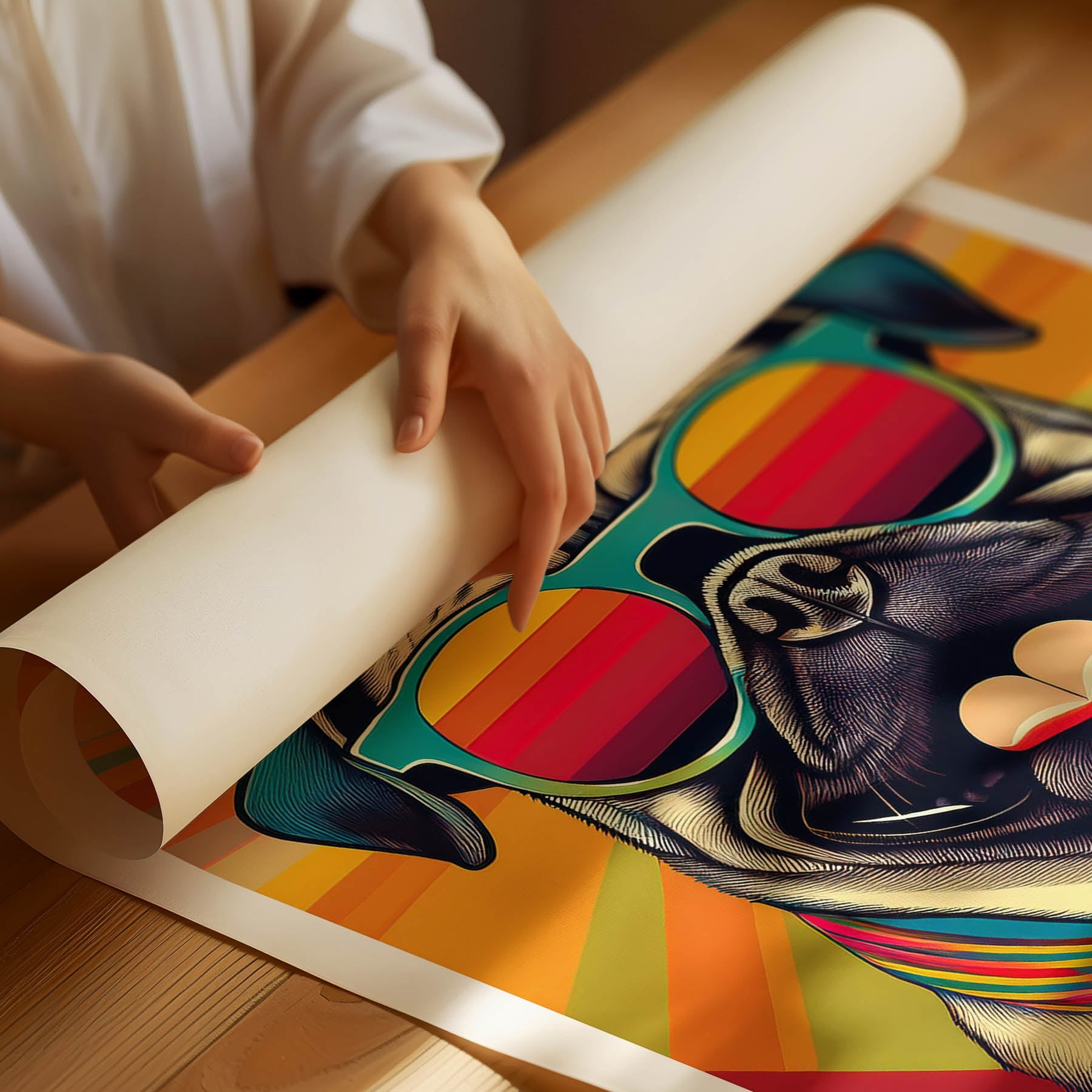 Pug In Colourful Sunnies 1 image 3