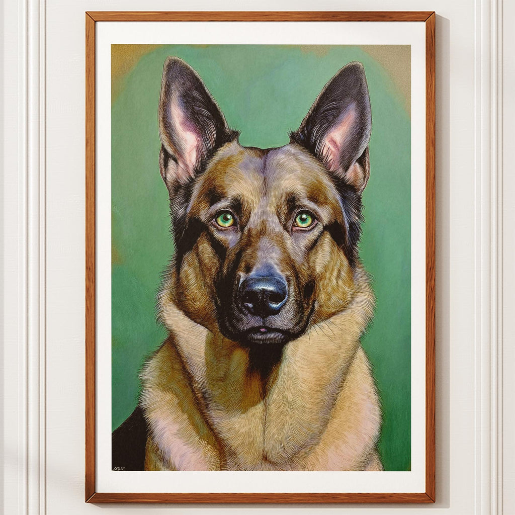 German Shepherd Green Painted Series image 10