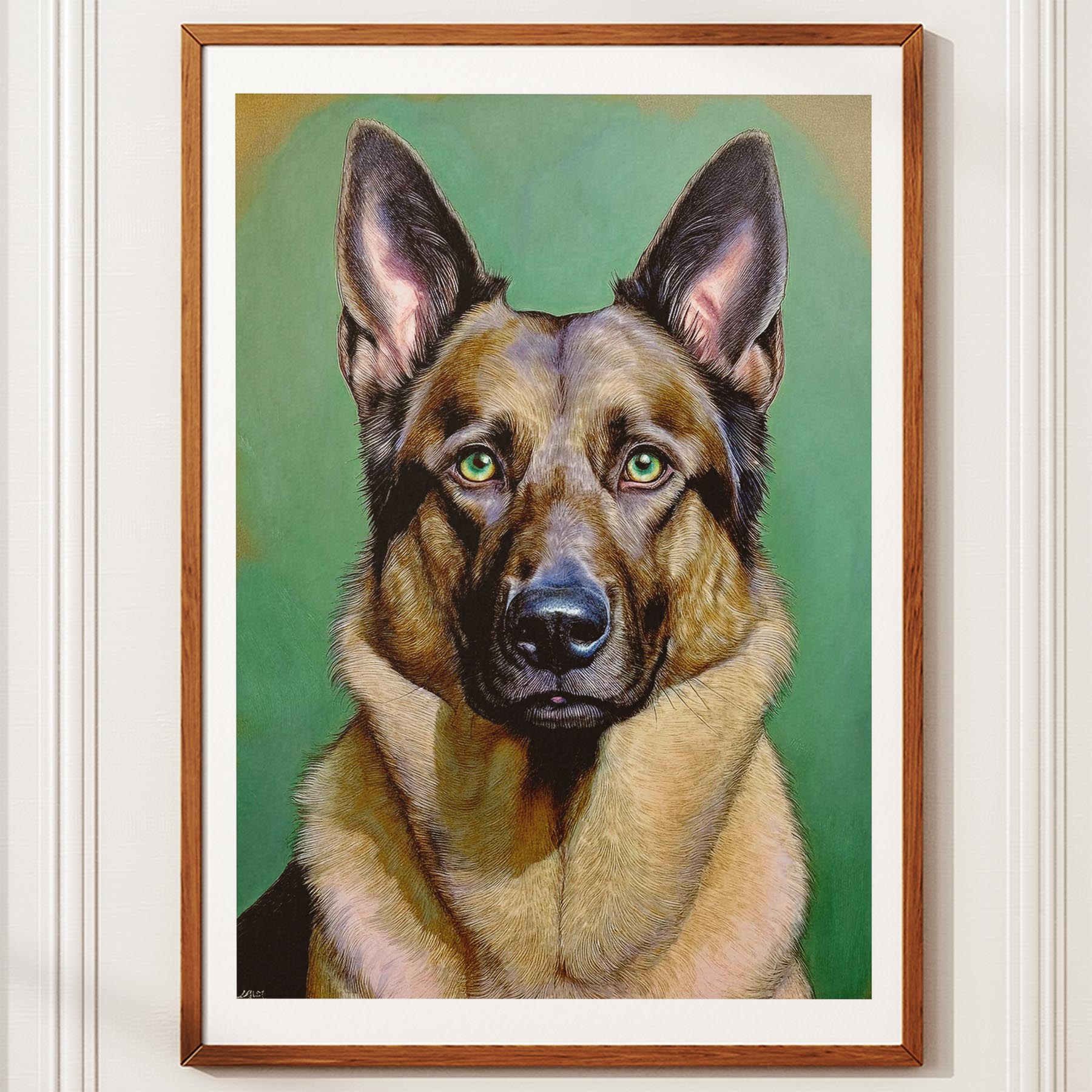 German Shepherd Green Painted Series image 10