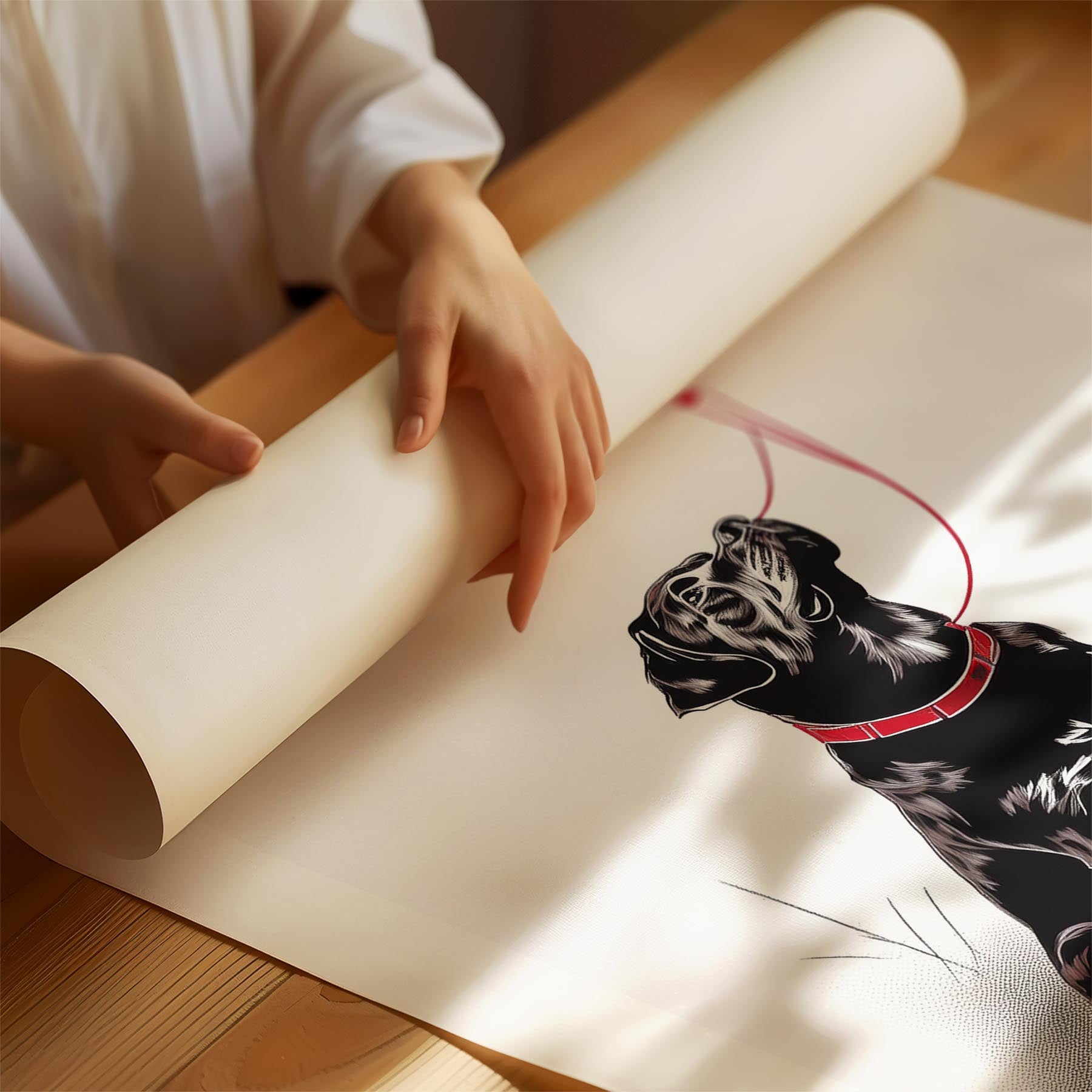 Rottweiler DOGSY Series inspired by the Art of Banksy with text Dogsy image 1