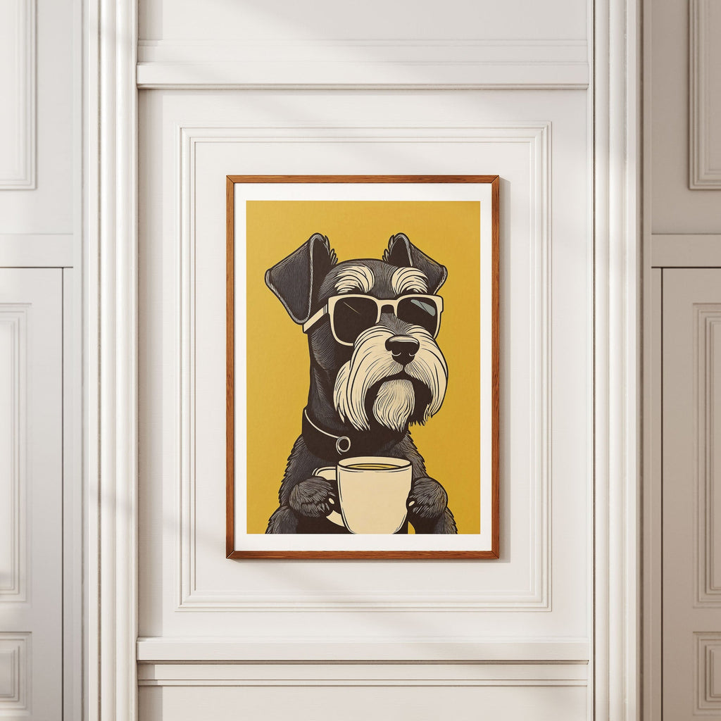 Miniature Schnauzer Chillin Coffee Dog image 2