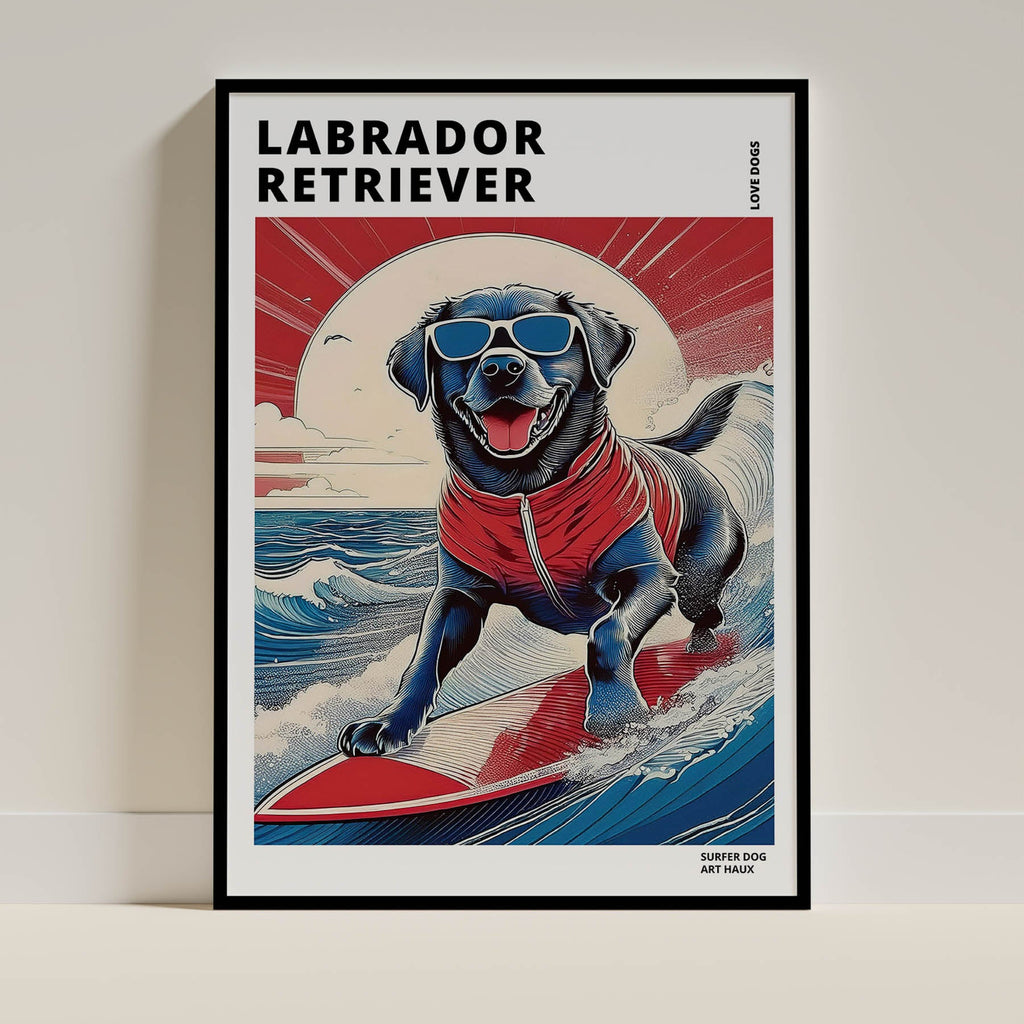 Labrador Retreiver Hokosai Surfer Dogs 3 image 0