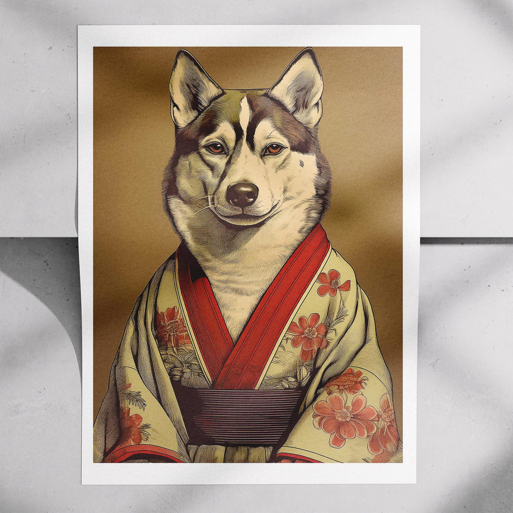 Siberian Husky Japanse Kimono Dog Series image 7